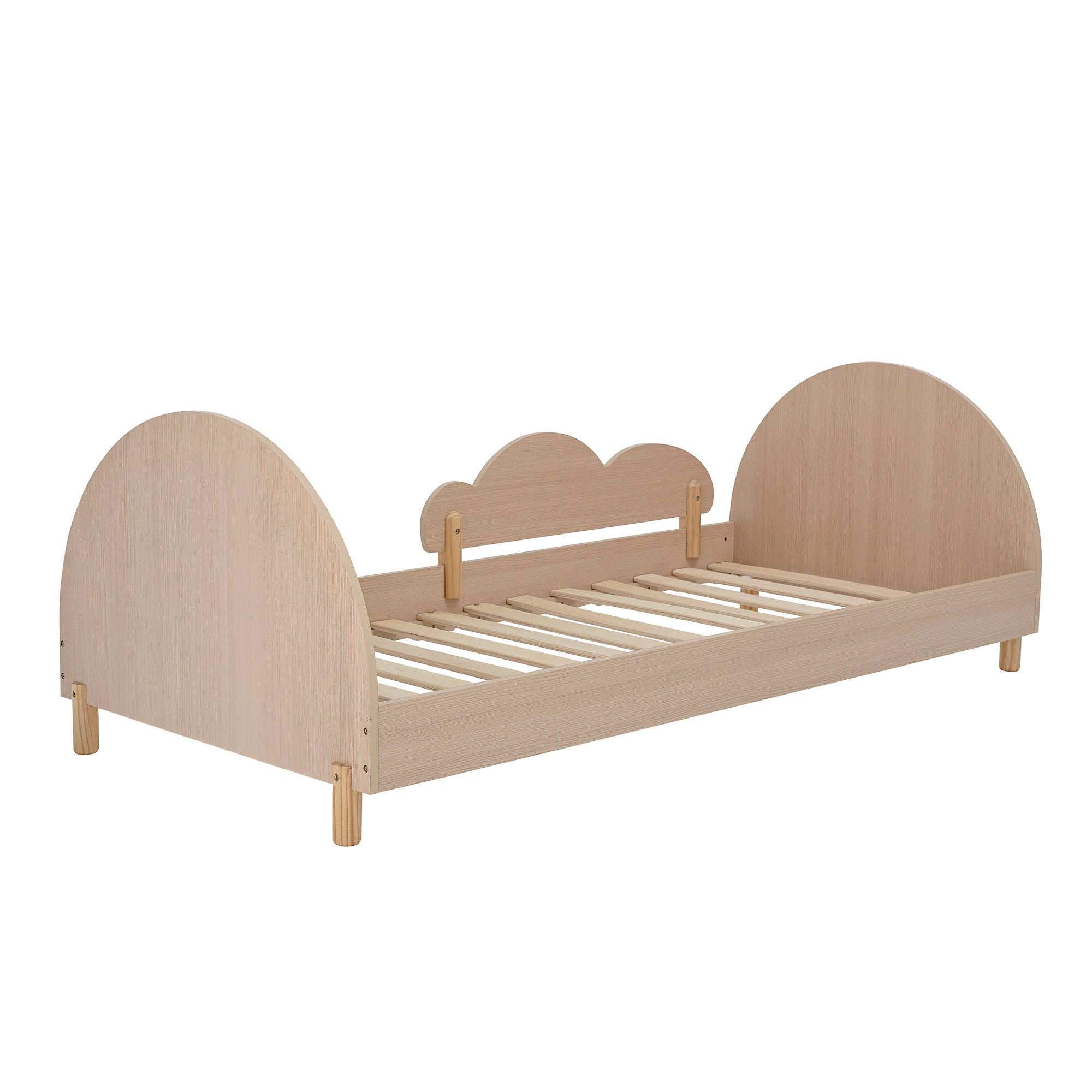 Charli Kinderbett mit Regenbogen-Design aus Holz