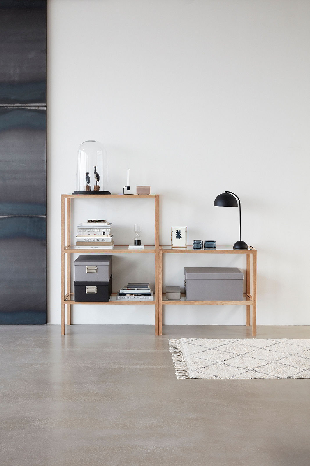 Umber Aufbewahrungsglas Rechkteckige Grau (3er Set)