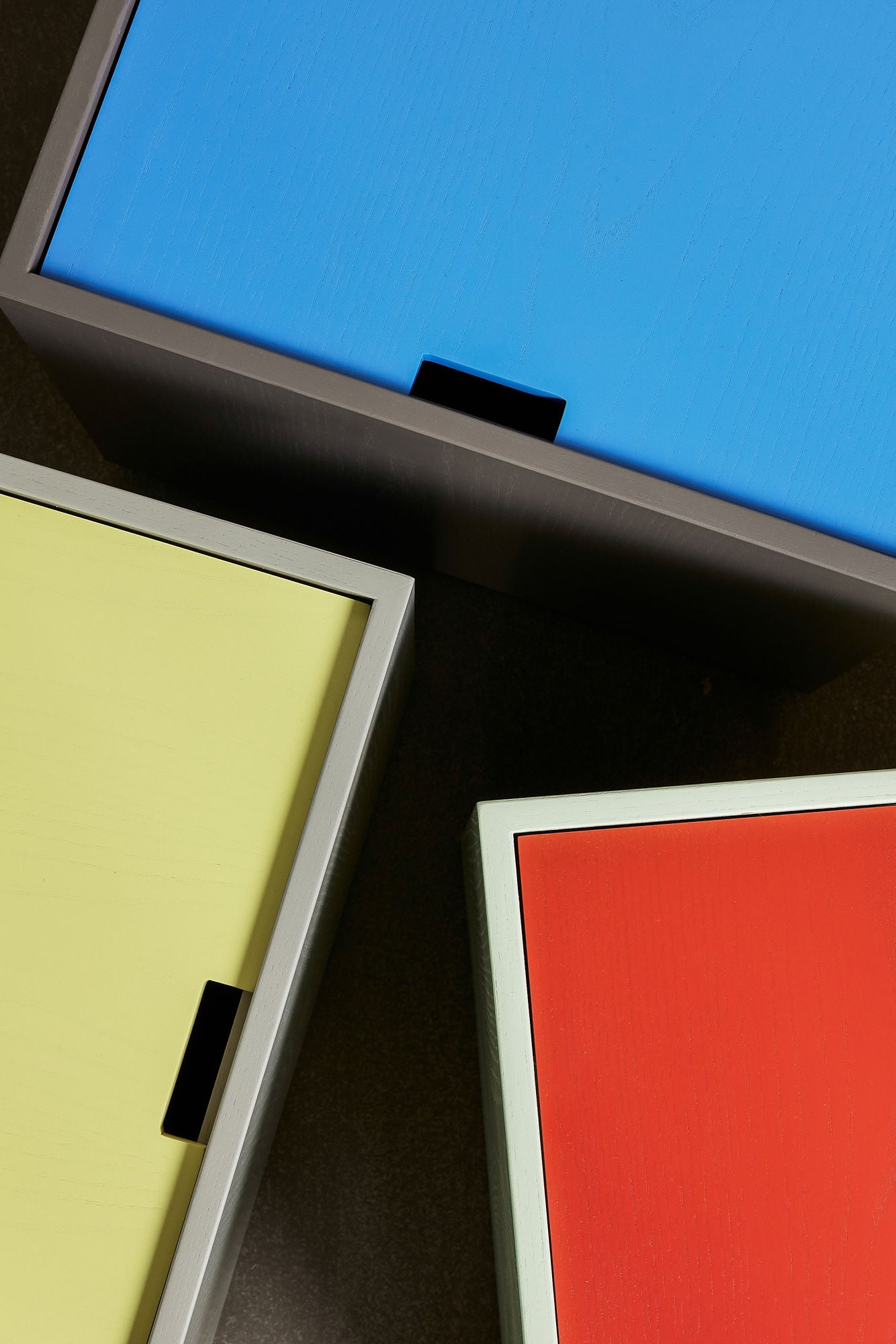 Vault Beistelltisch/Aufbewahrungsbox Braun/Blau