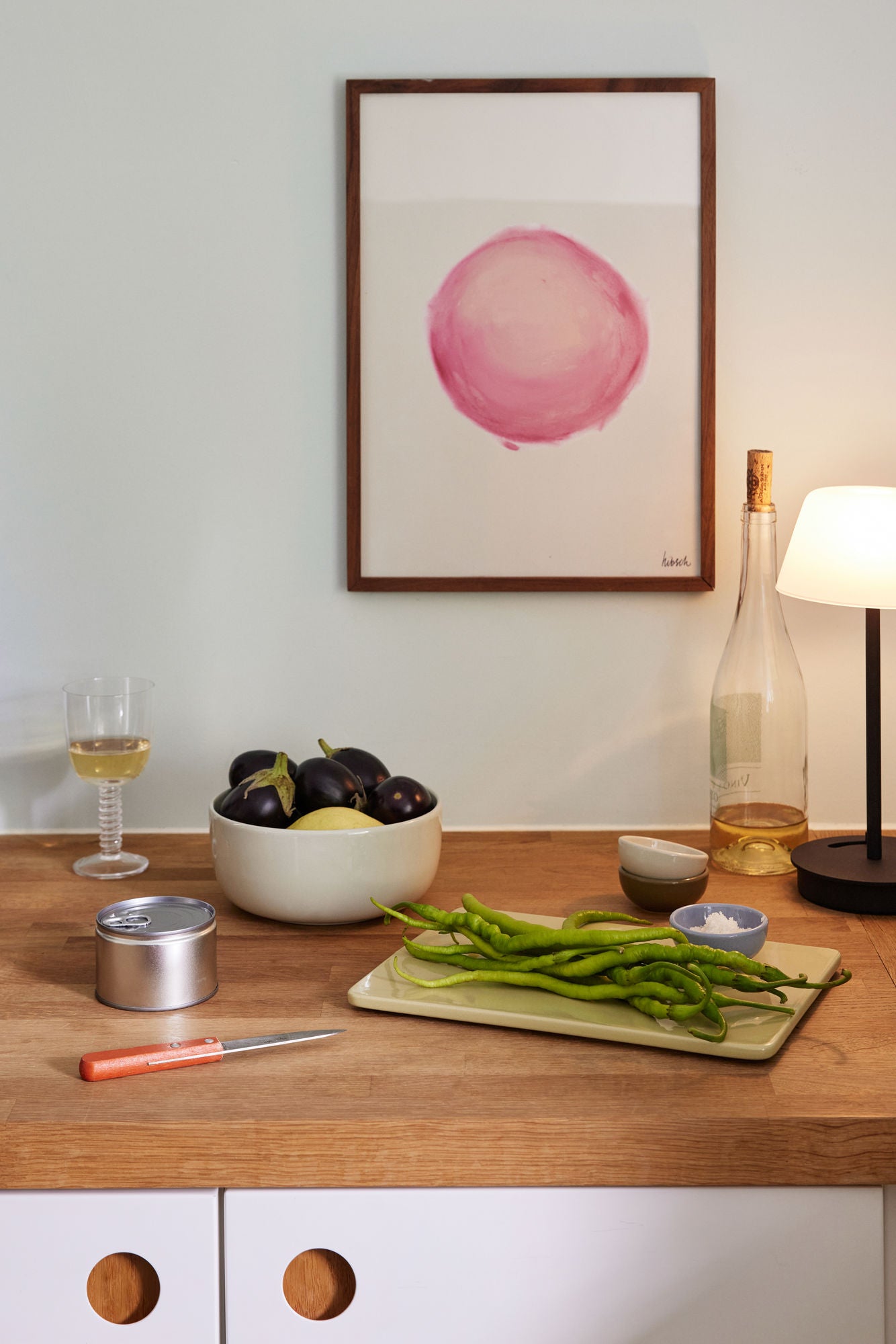 Amare Untersetzer Large Hellgrün/Rotbraun (2er Set)