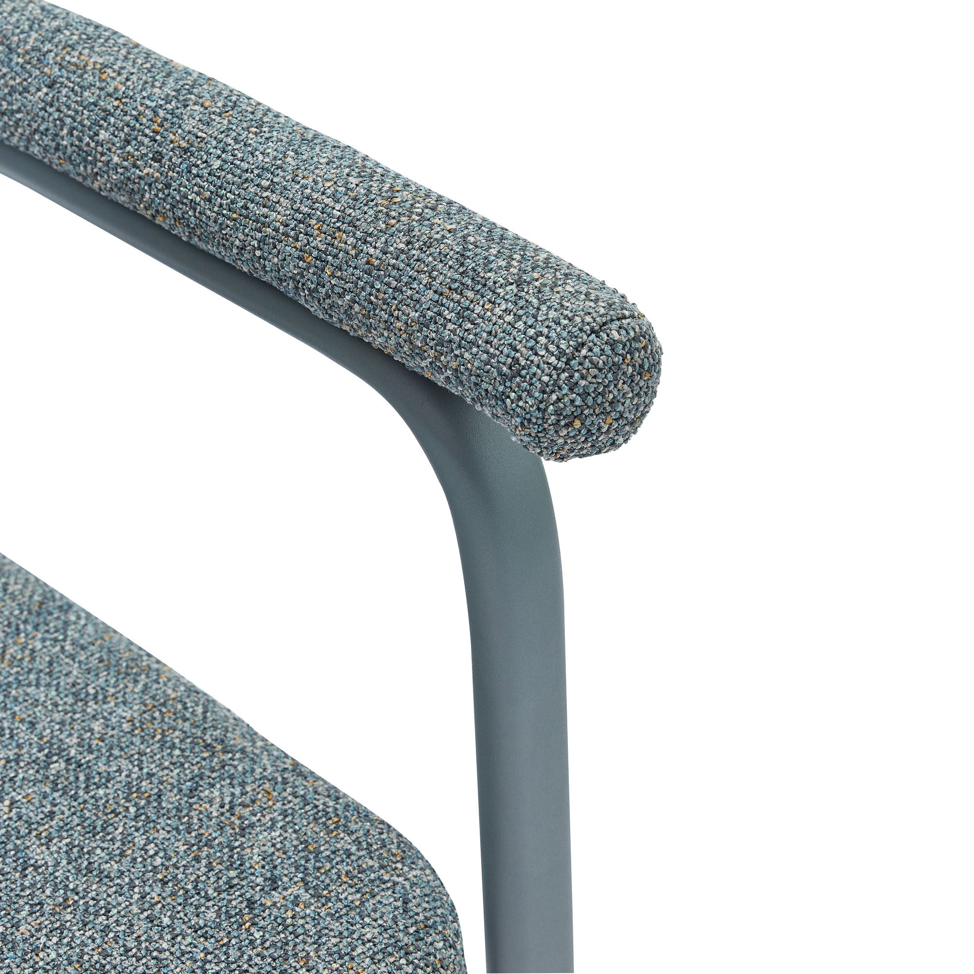 Gepolsterter Esszimmerstuhl, grau