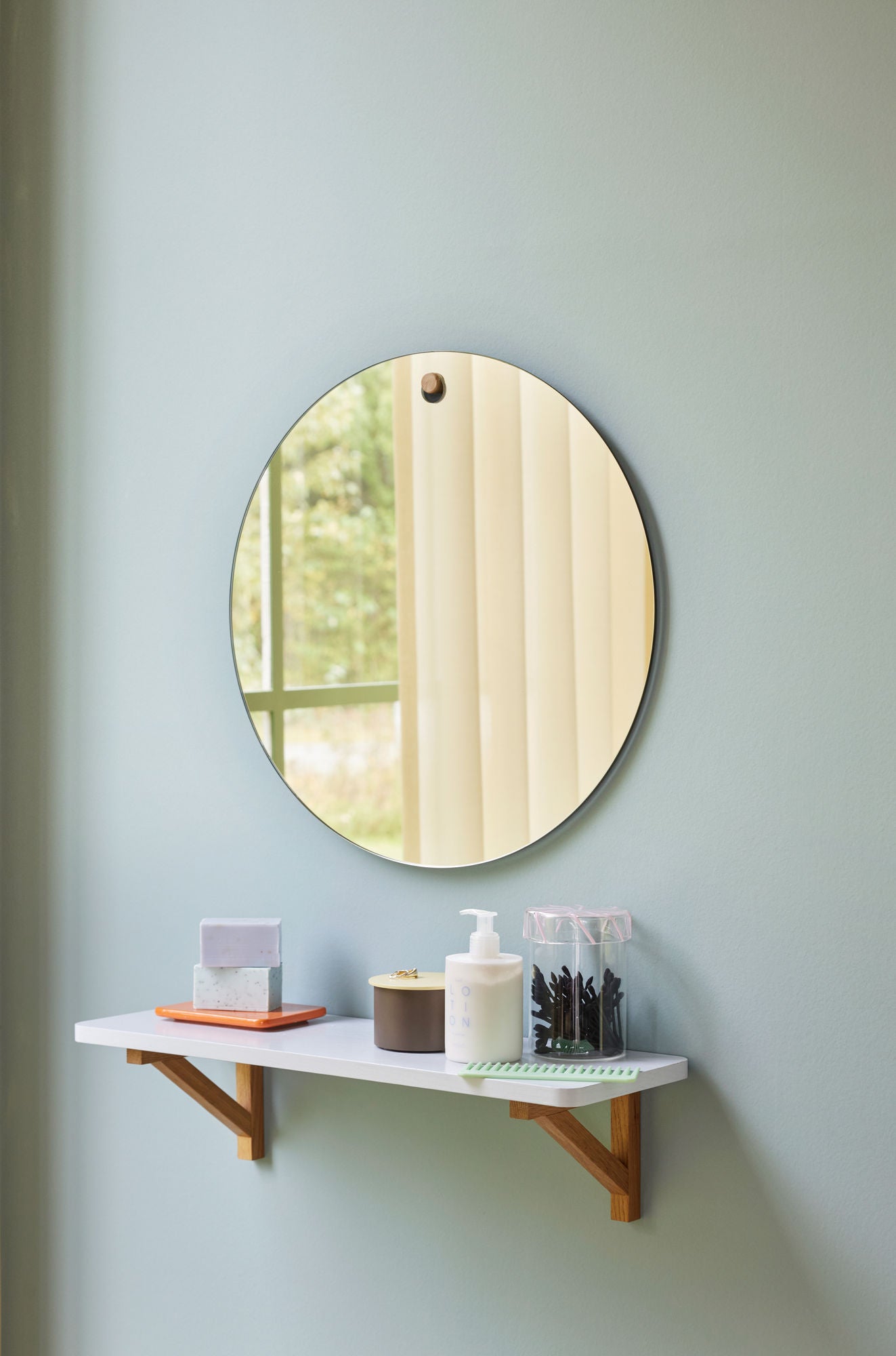 Amare Keramikplatten Hellblau/Orange (2er Set)