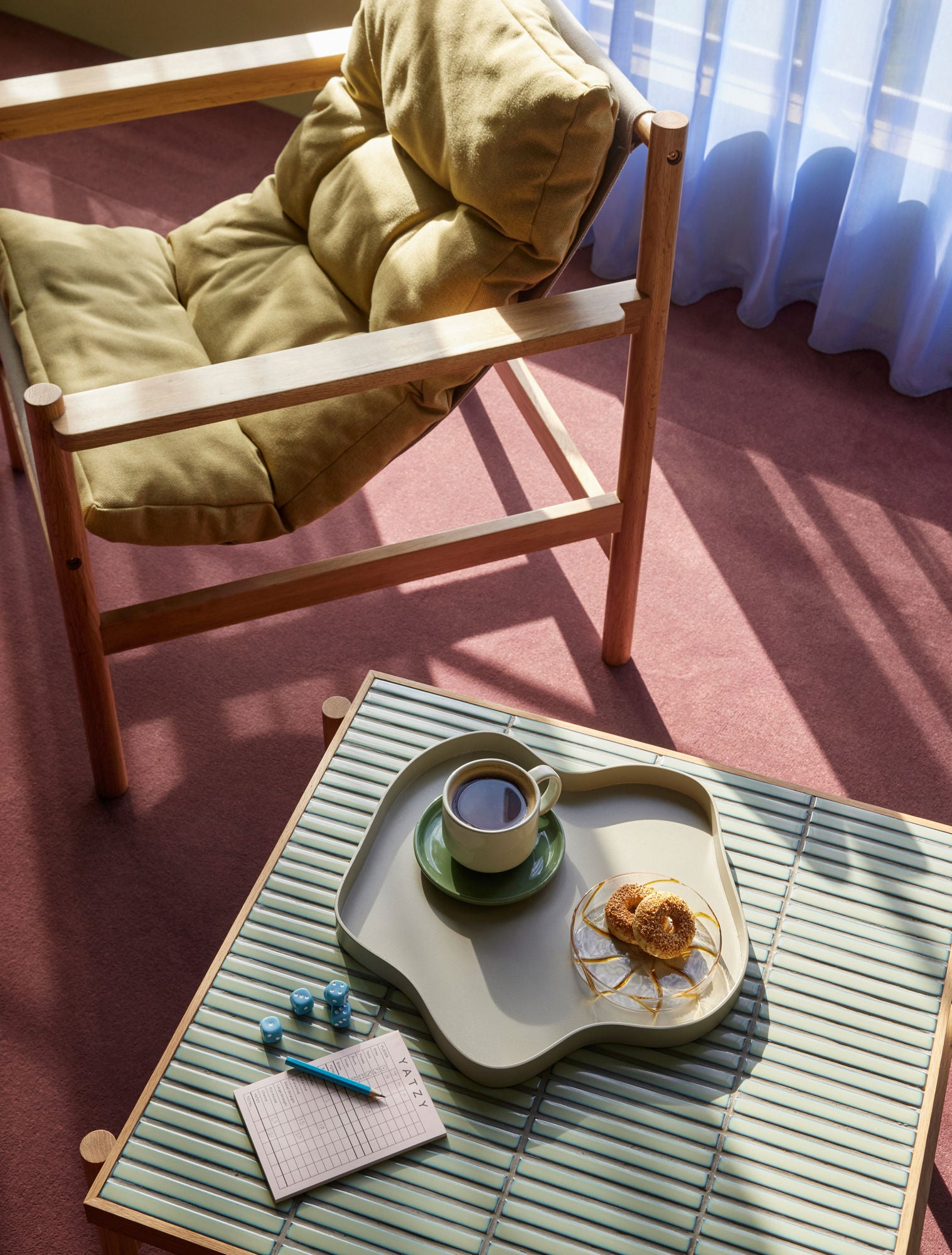 Tile Moderner Couchtisch Mint Naturfarben Aus FSC Zertifiziertem Eichenfurnier