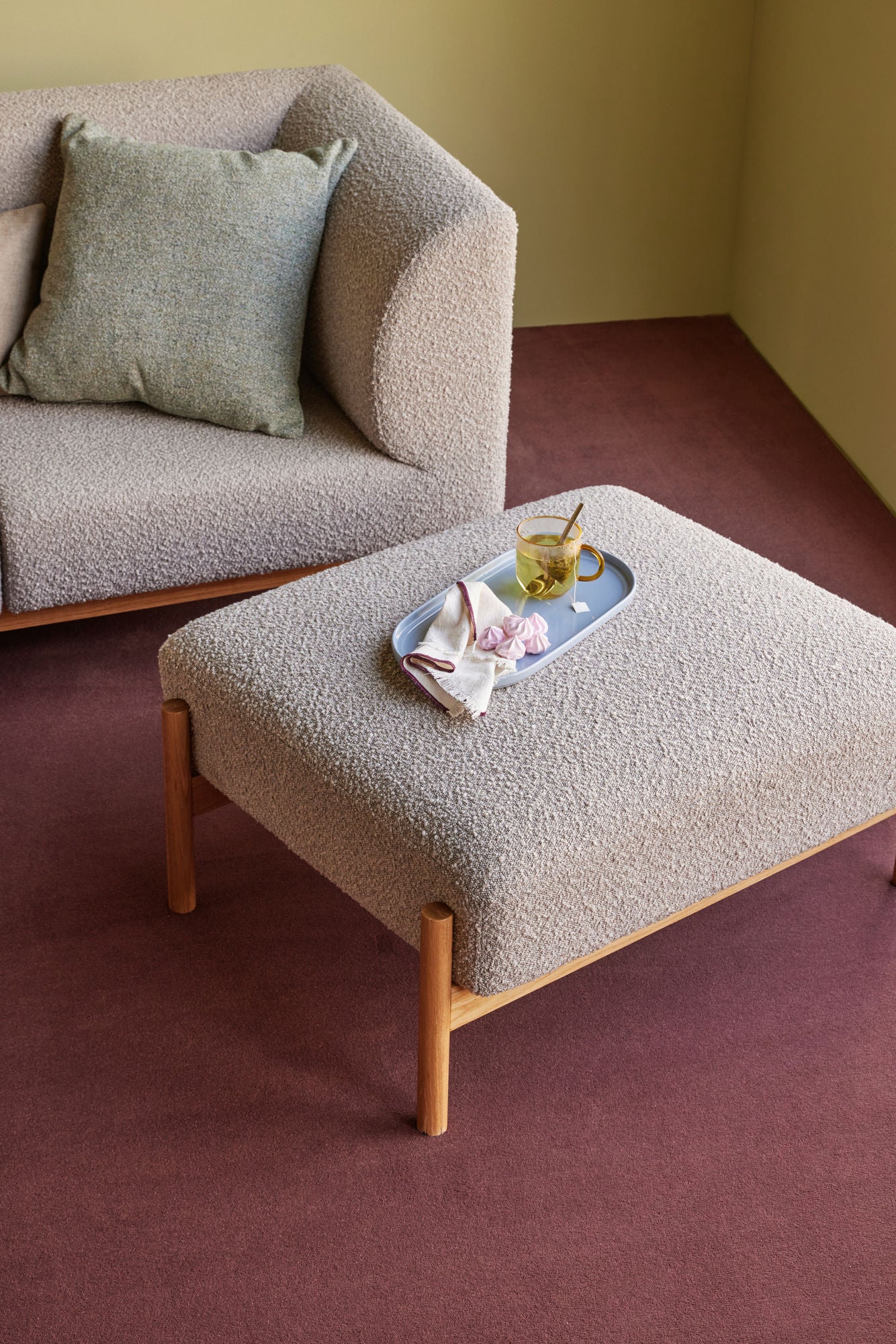 Amare Servierplatte/Tablett Hellblau/Orange (2er Set)