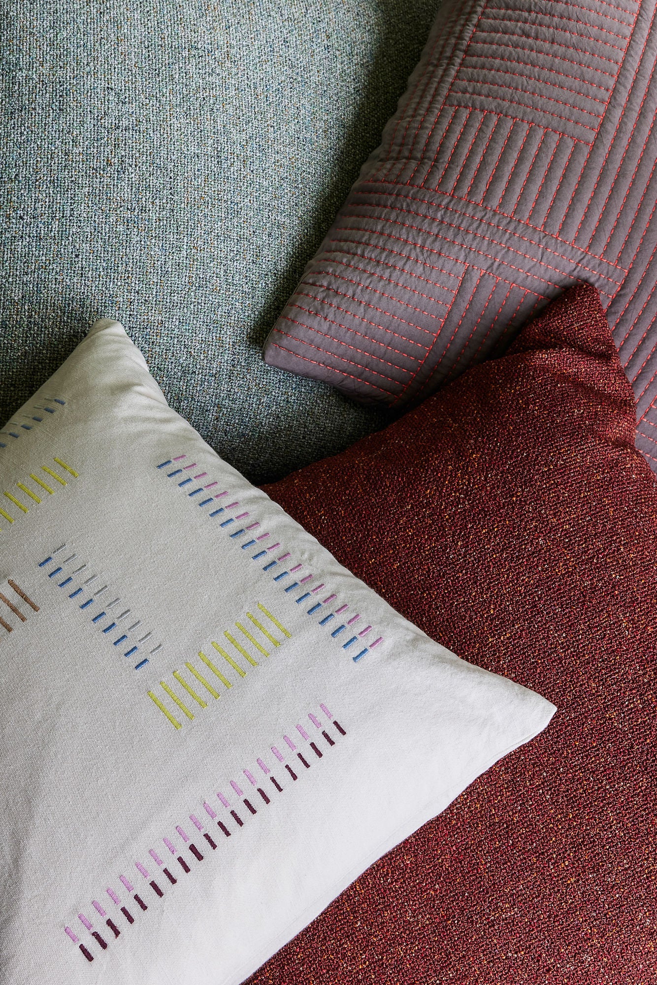 Floy Kissen Braun/Rot