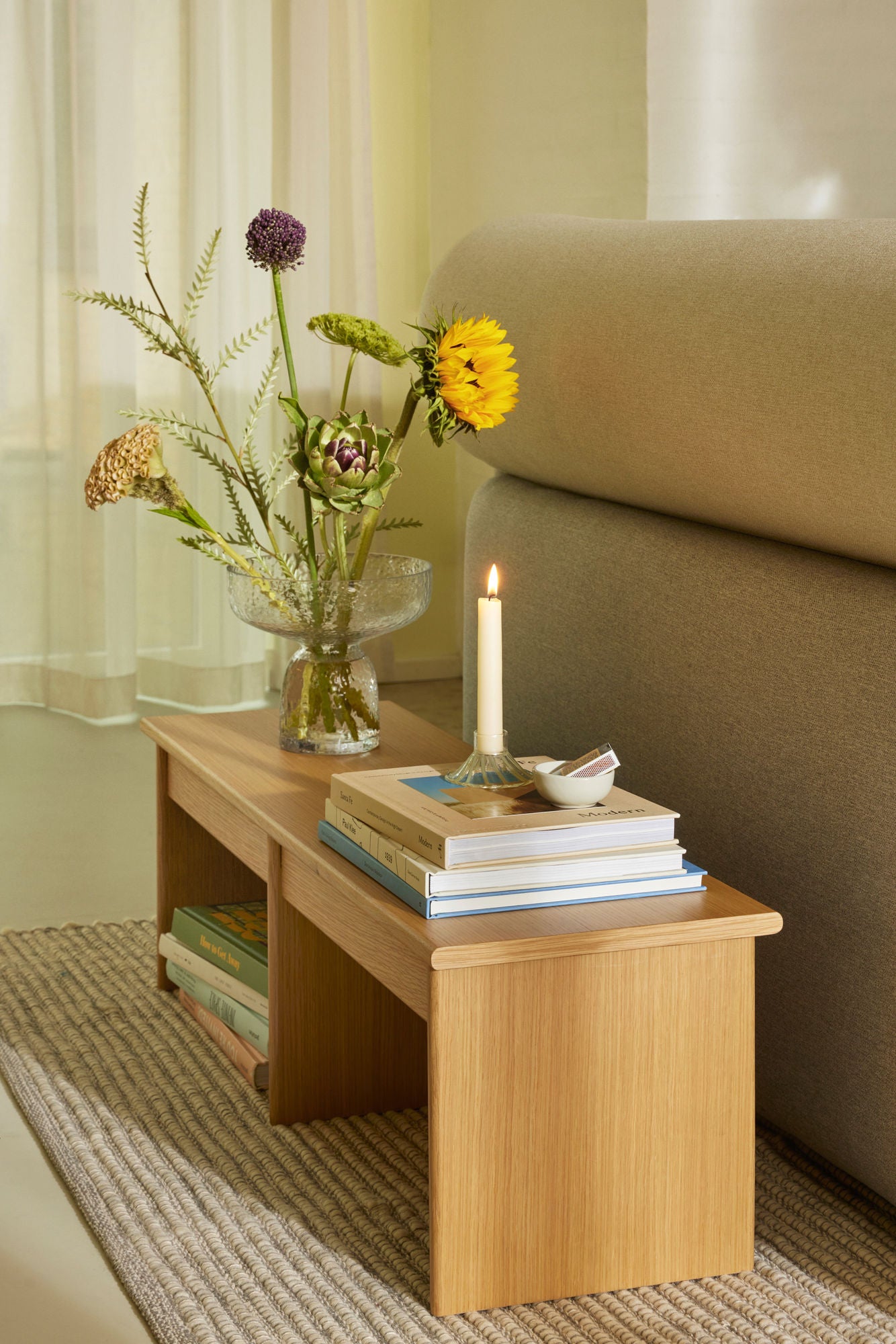 Doppio Regal/Pflanzenständer Naturfarben