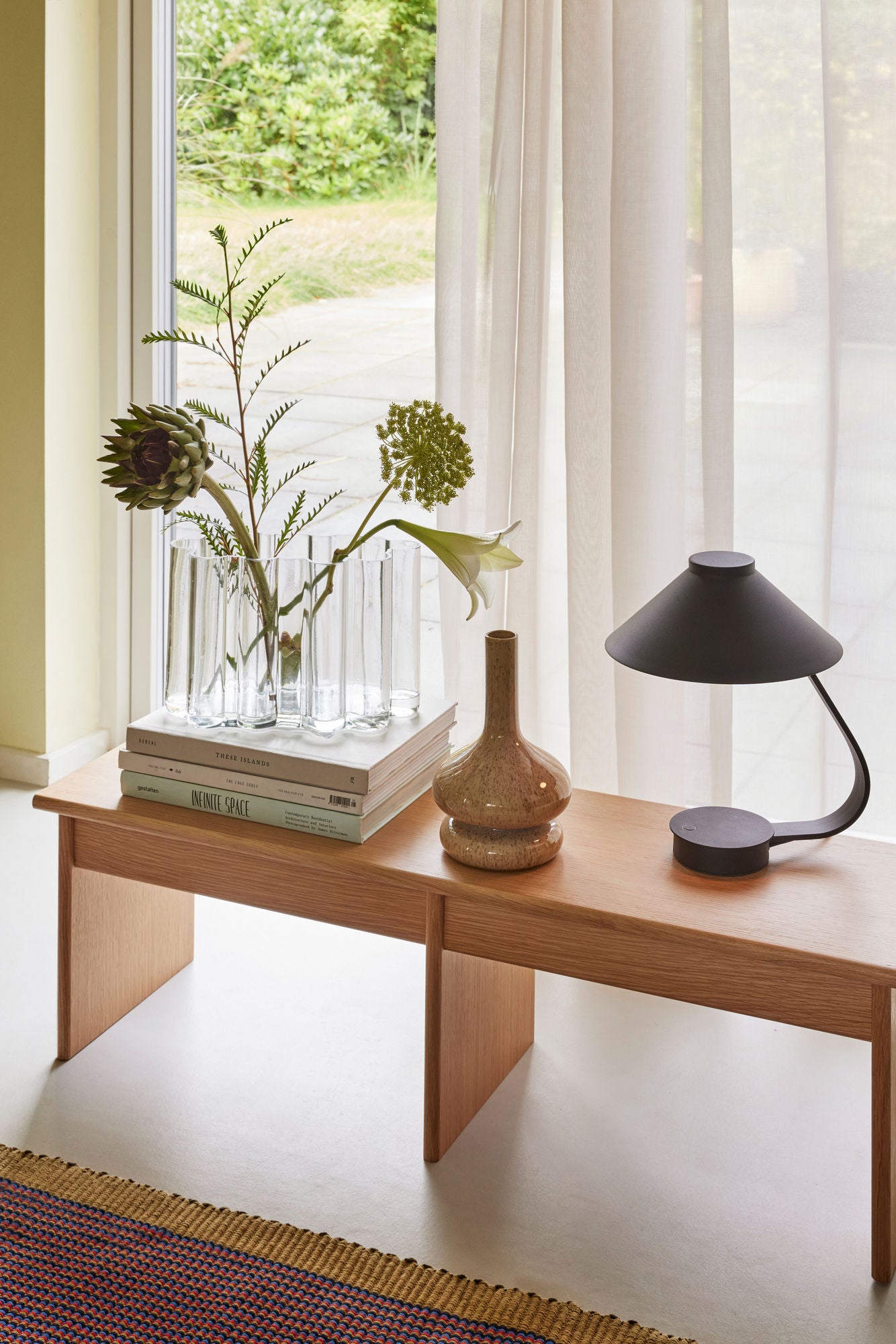 Doppio Regal/Pflanzenständer Naturfarben