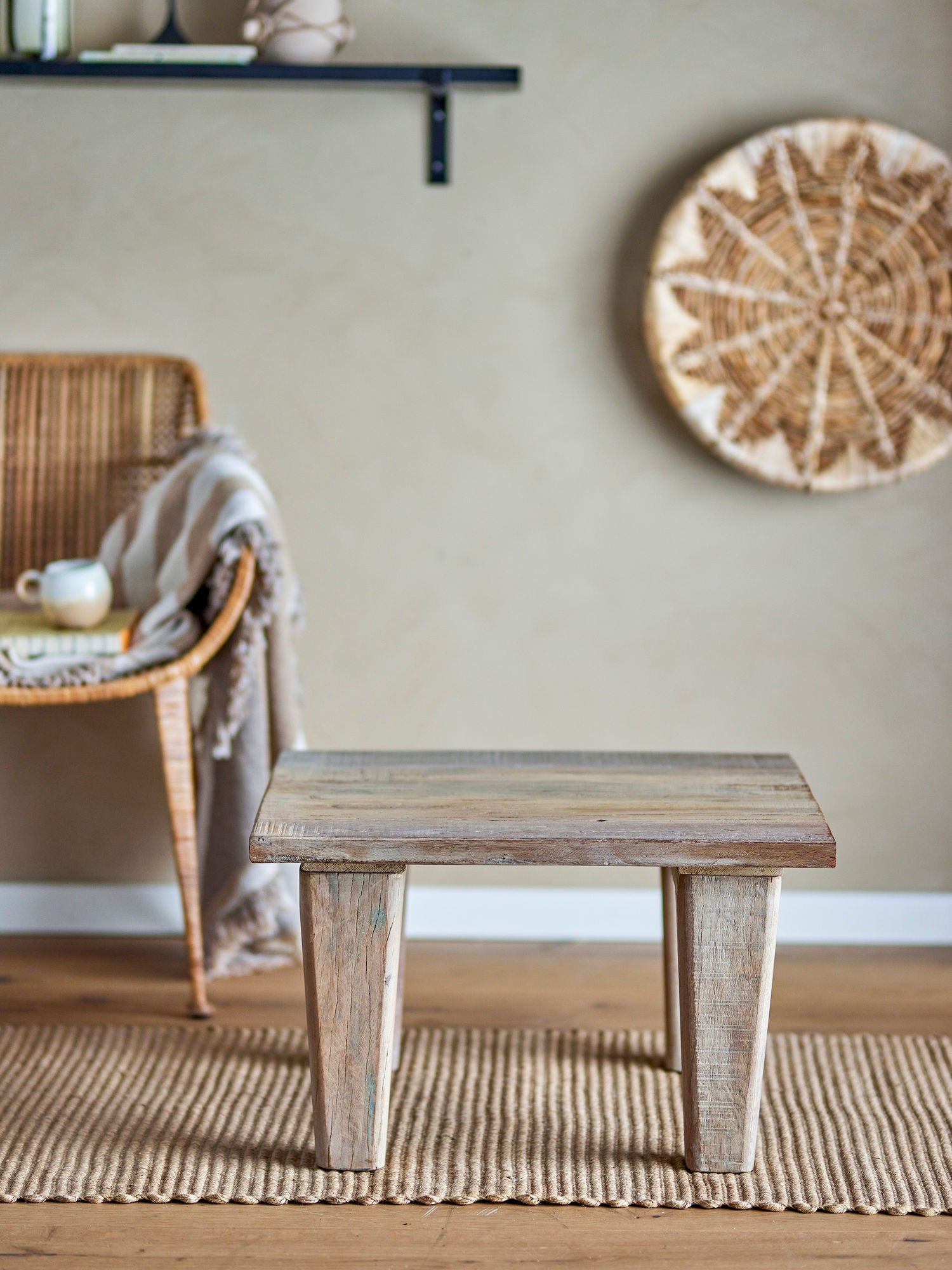 Riber Couchtisch Natur Recyceltes Holz mit Nordischem Stil und Warmer Maserung