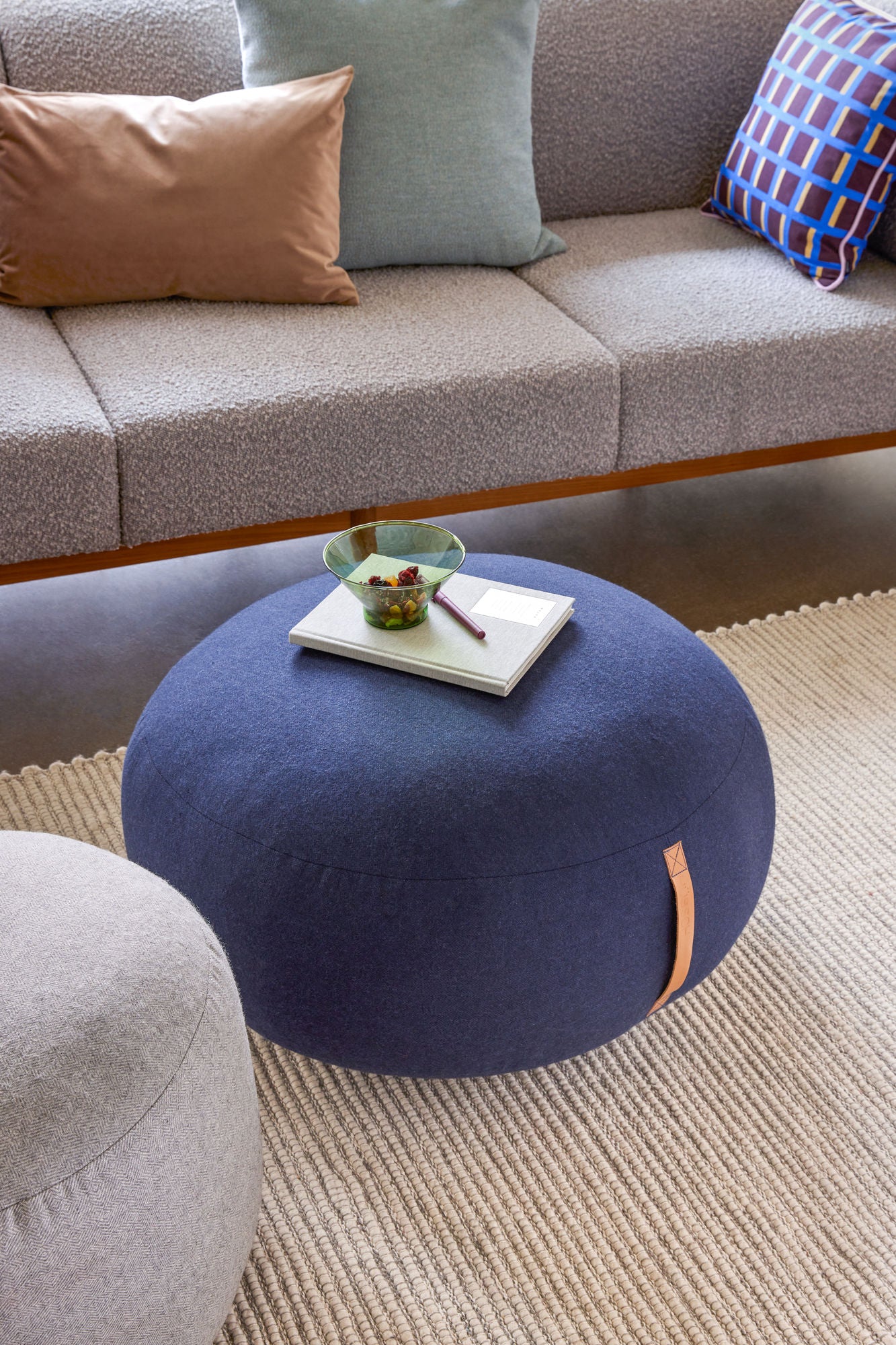 Mochi Pouf Ø70 Blau