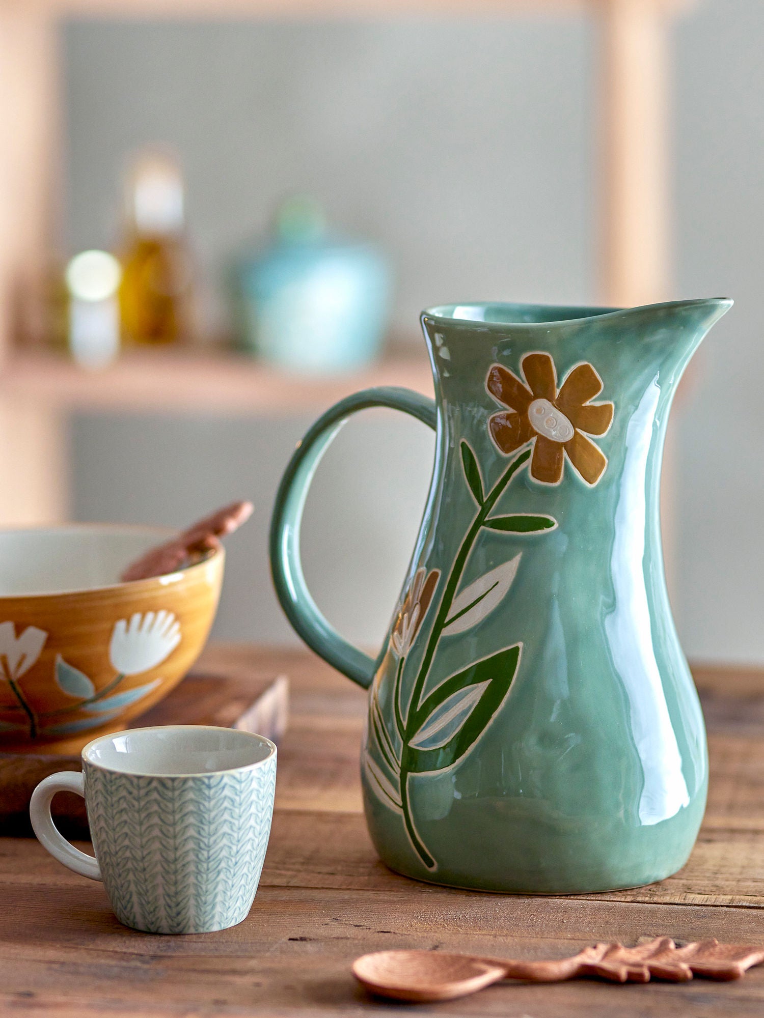 Tangier Krug, Grün, Steingut