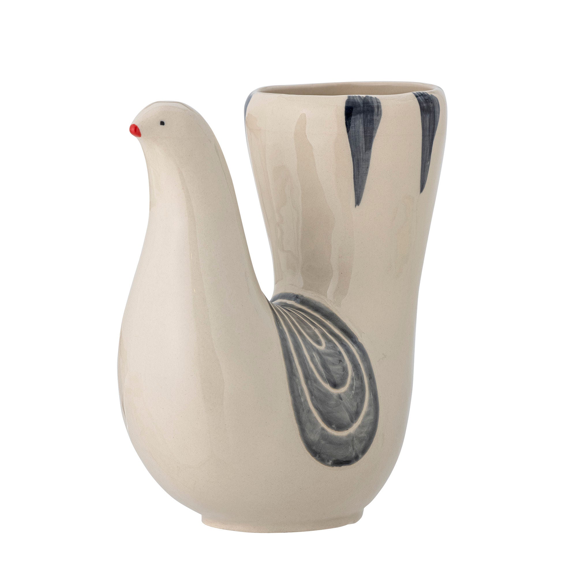 Trudy Vase, Blau & Hell, Steingut