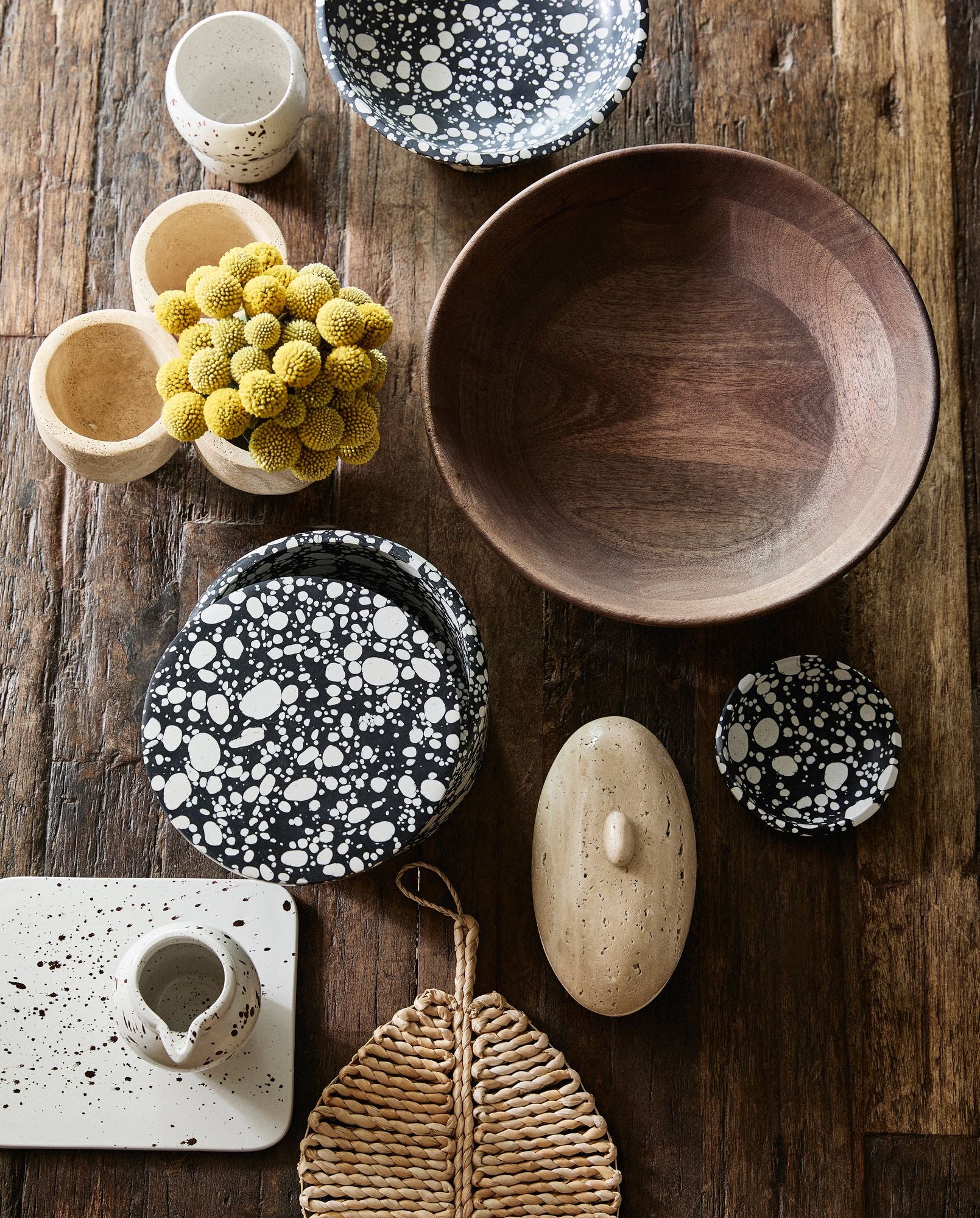 Travertin Aufbewahrungsgefäß Mehrstufig für Schmuck und Dekor