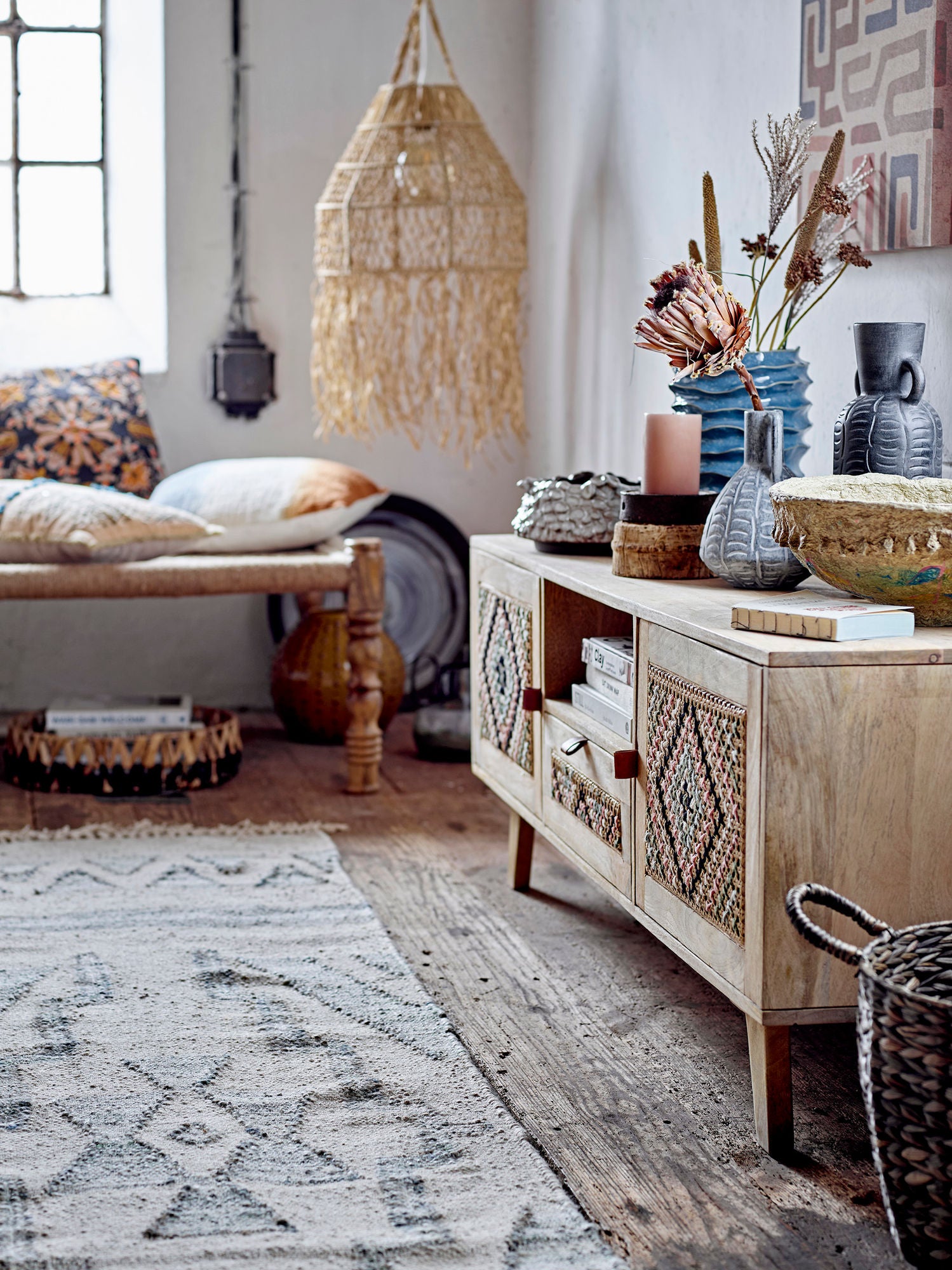 Thrane Wanddekoration, Braun, Leinen