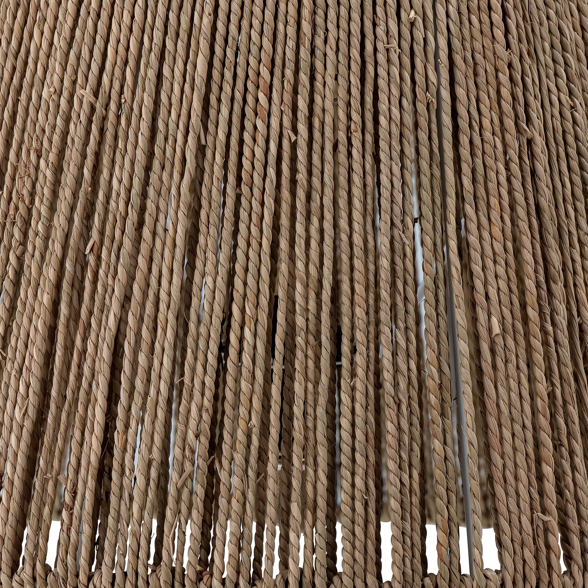 Rama Tischlampe Weiß Steingut Juteschirm Skulpturales Licht Setzt Wärme