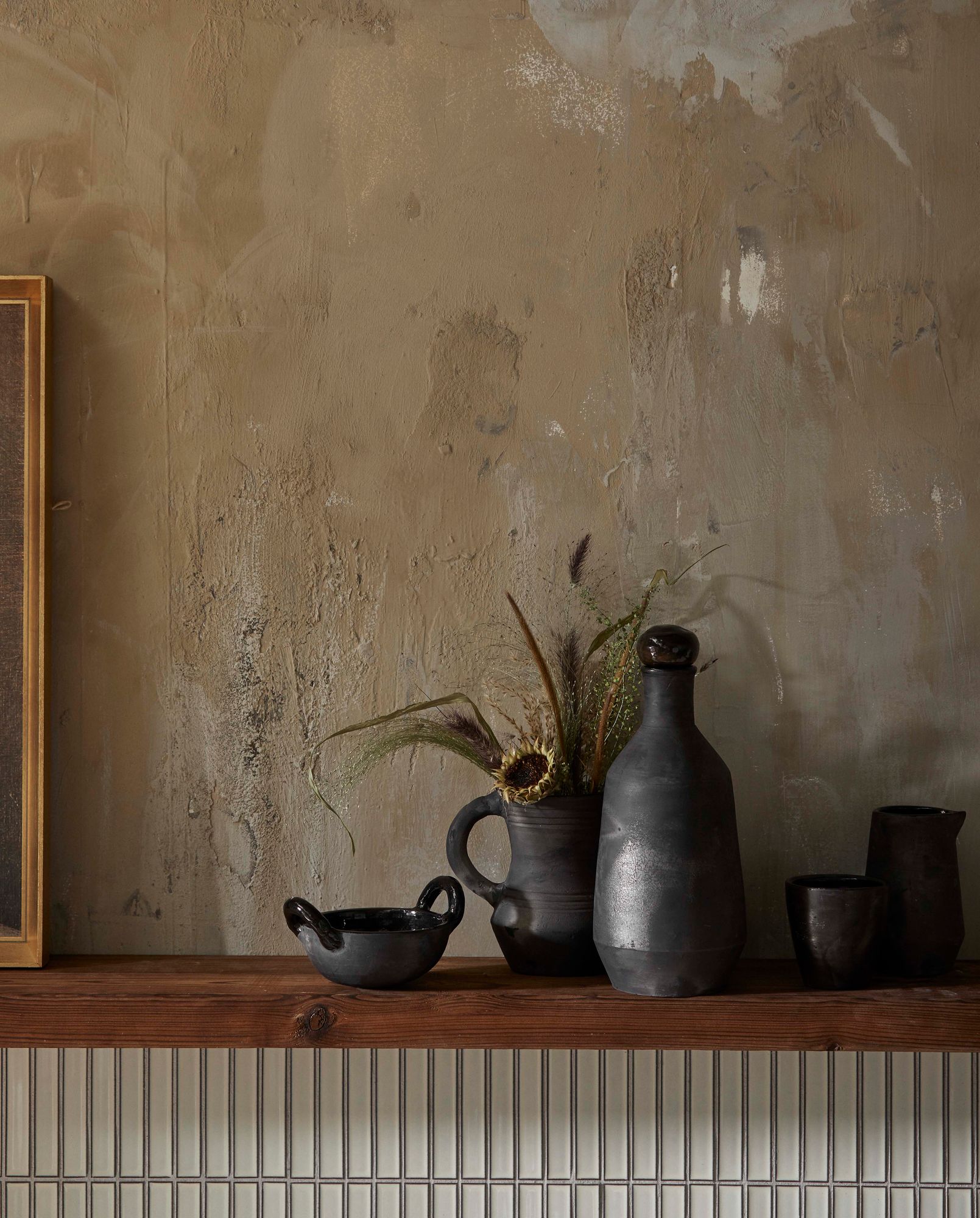 JUNIPER Terrakotta Flasche mit Deckel Handgefertigt für Rustikale Tischdeko