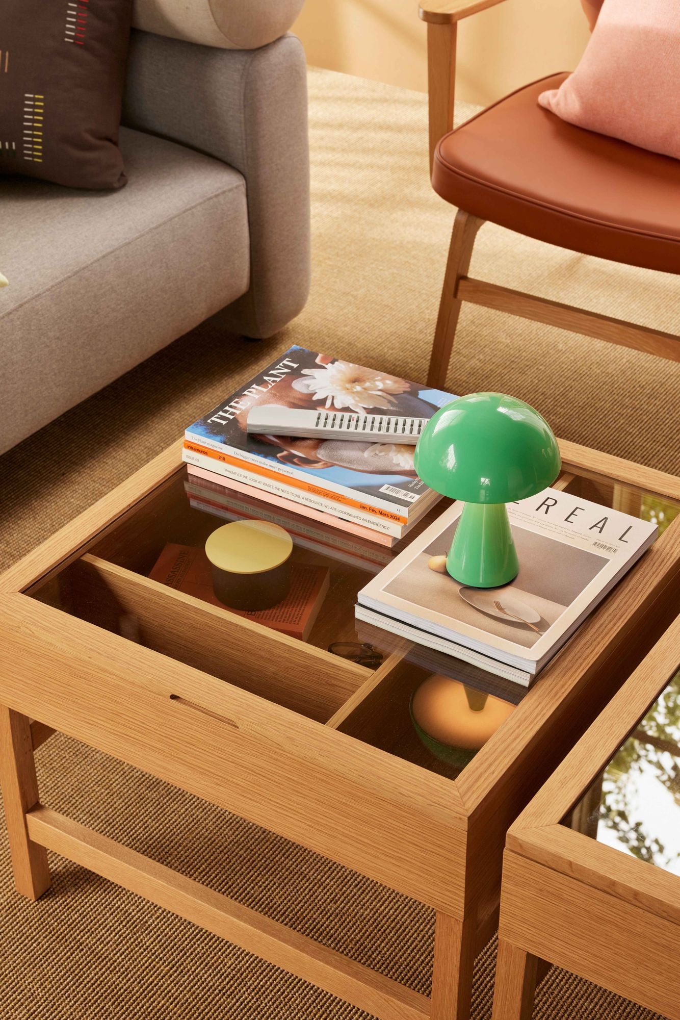 Glitz Couchtisch Naturfarben