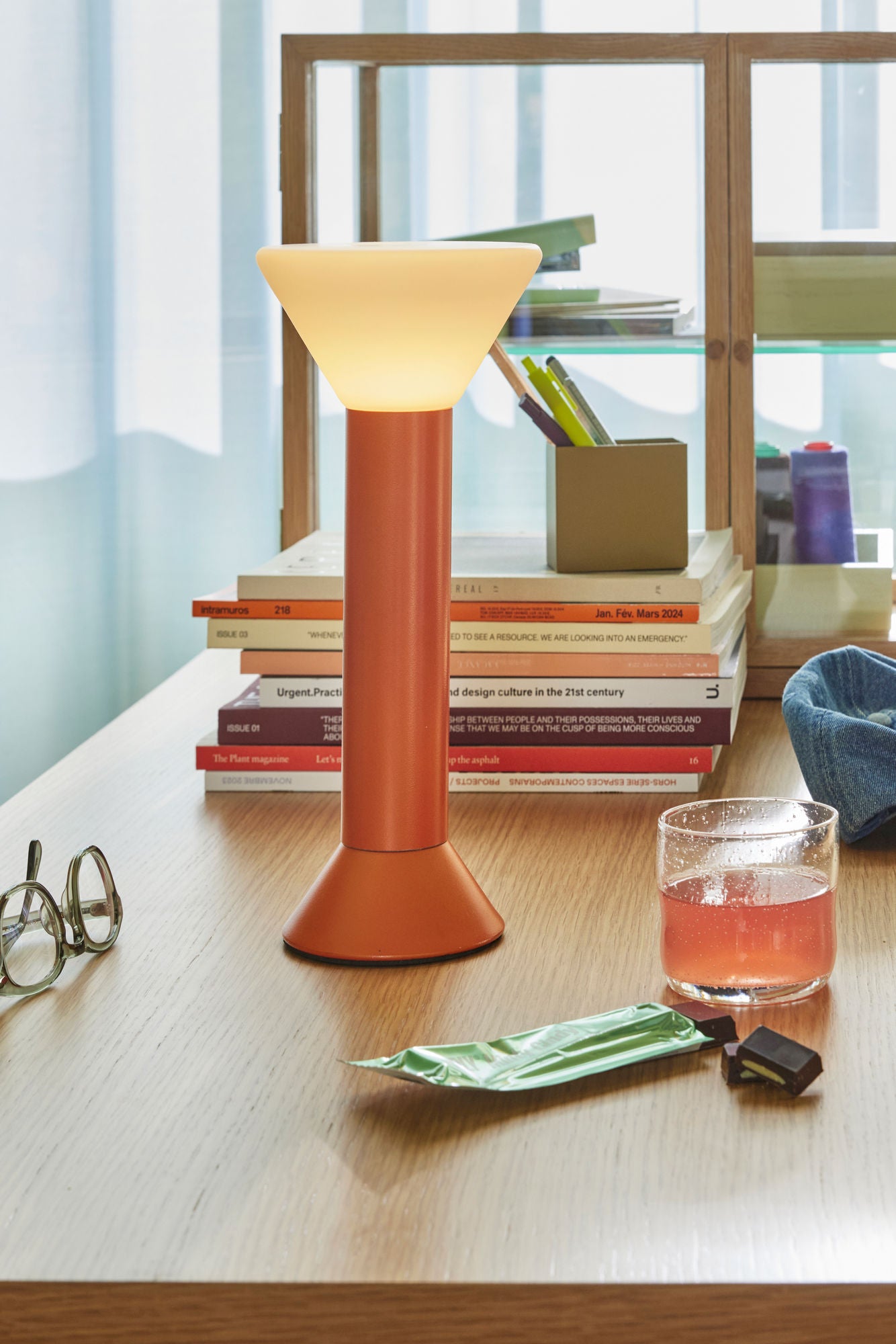 Flash Tragbare Lampe Metallic Orange