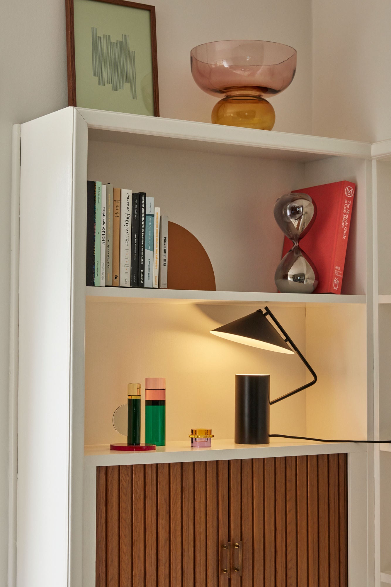 Astro Kerzenhalter – Grün, aus Kristallglas