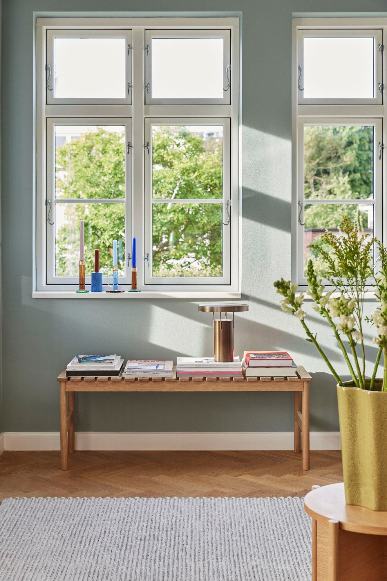 Comet Kerzenständer – 2er-Set in Blau und Braun