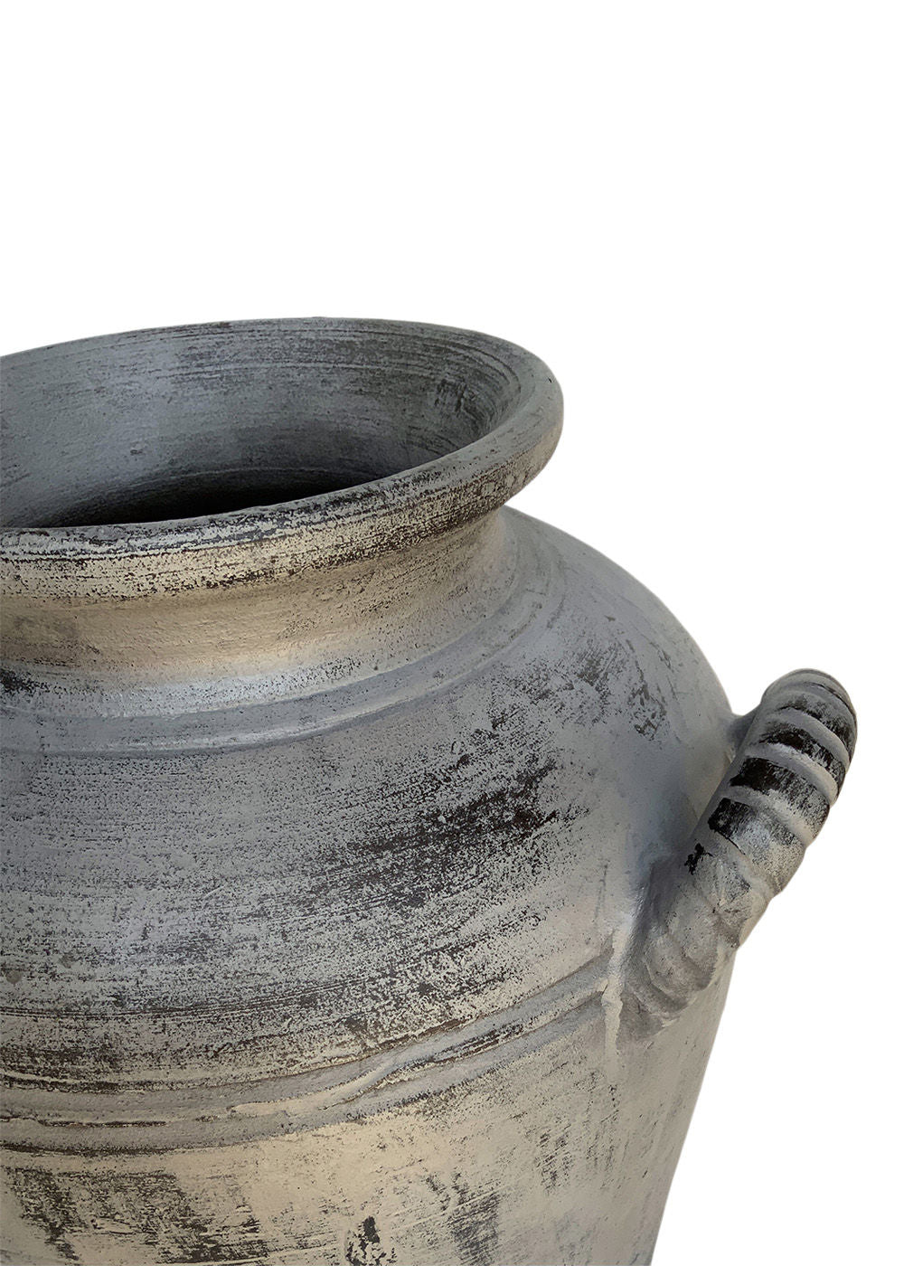 LERKRUKKE Jodhpur Krug Vase, Grau, Handgefertigt aus Ton-Zement-Mix