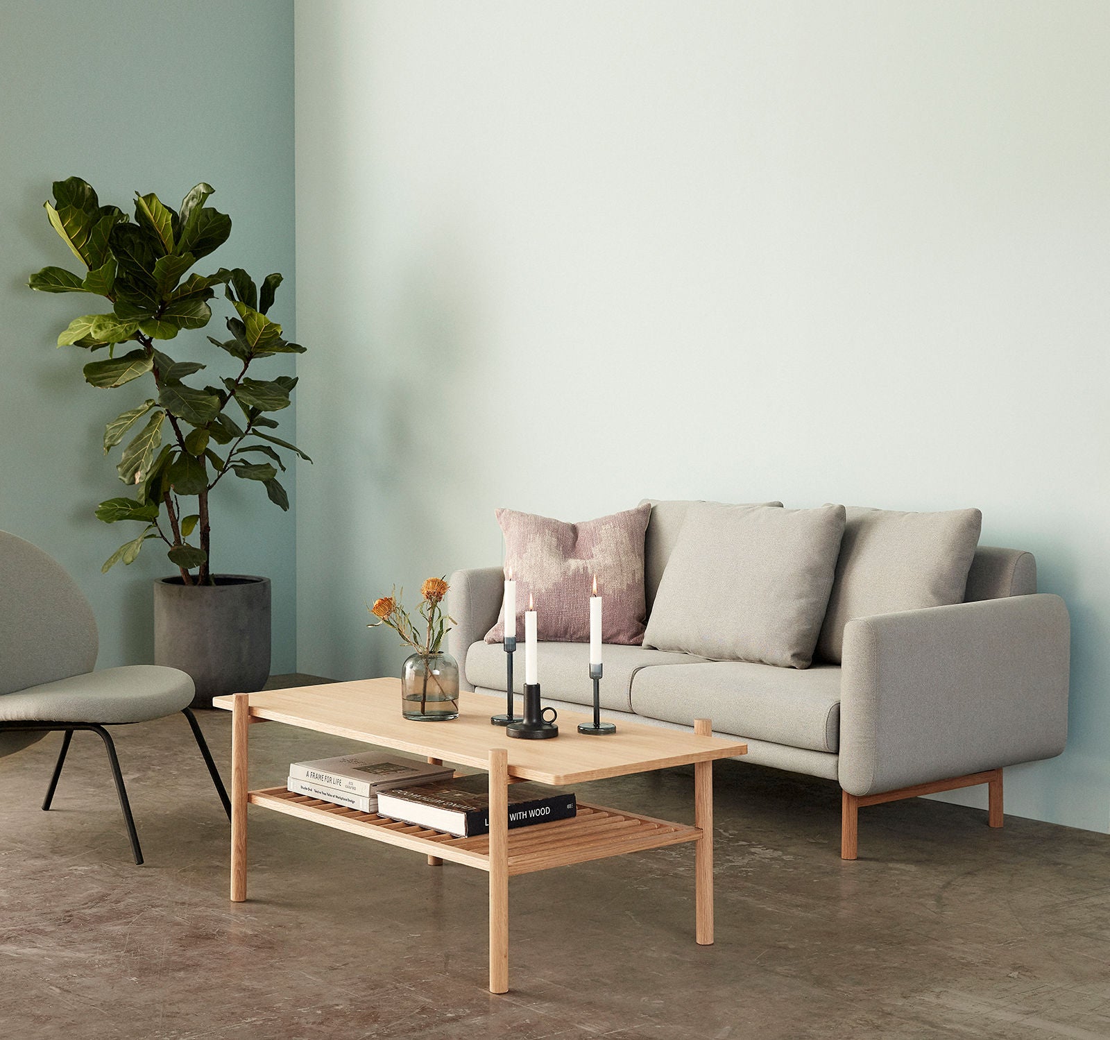 Gather Loungestuhl Grau