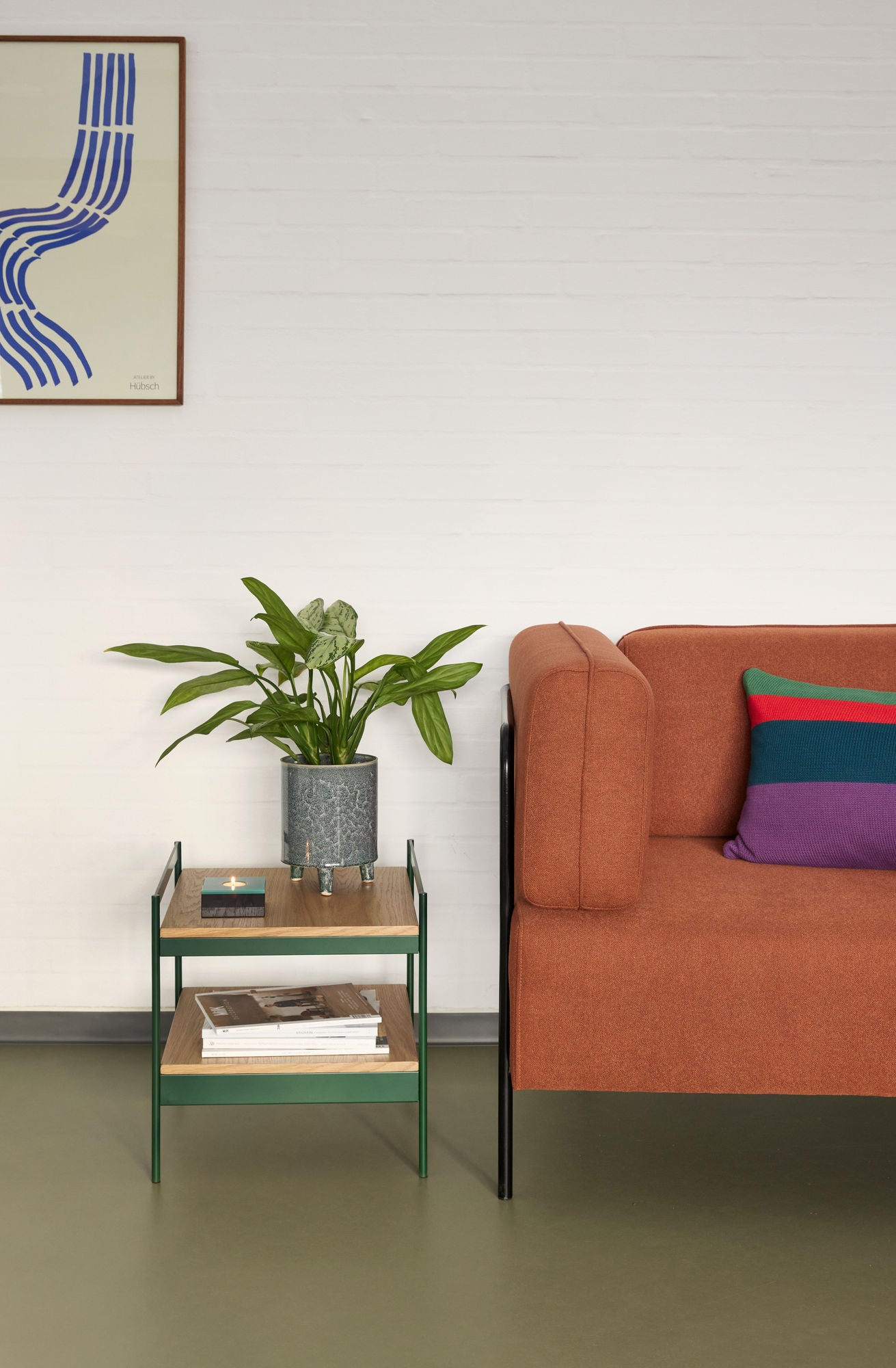 Jaunty Beistelltisch Grün/Naturfarben