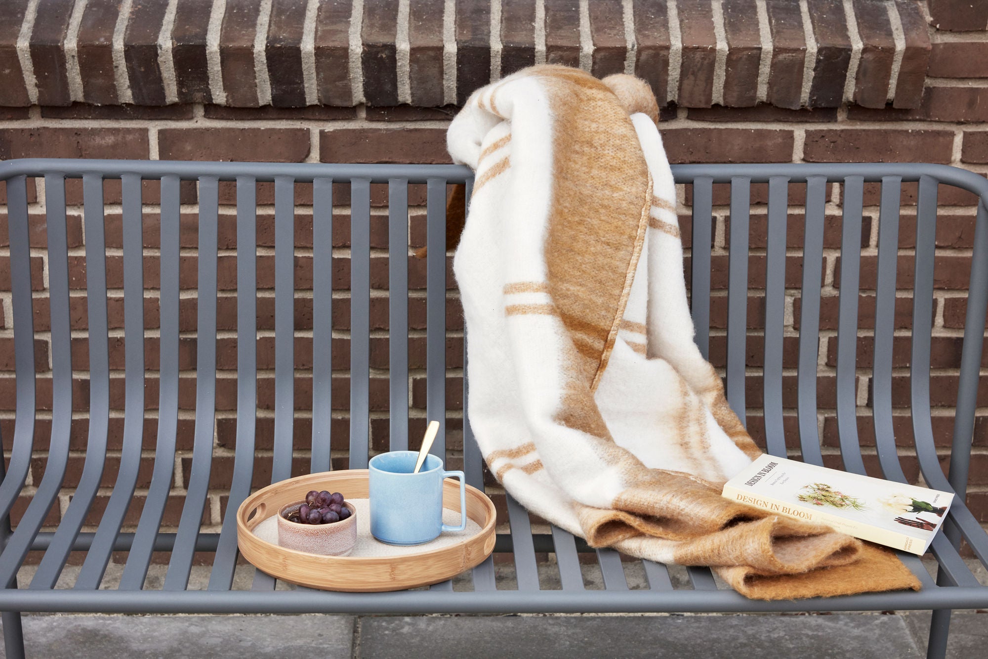 Canvas Tabletts Runde Naturfarben (2er Set)