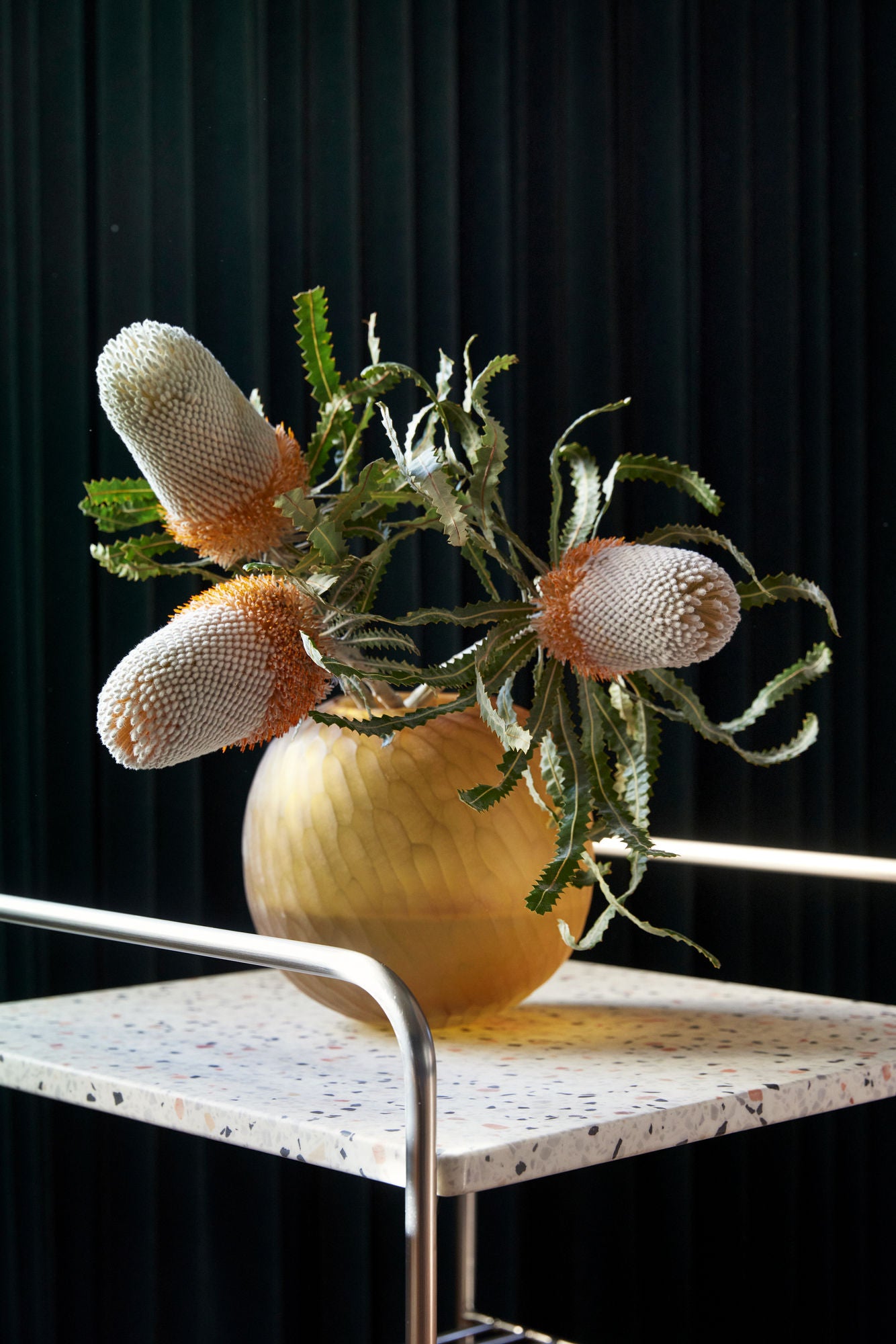 Wave Servierwagen Terrazzo/Nickel