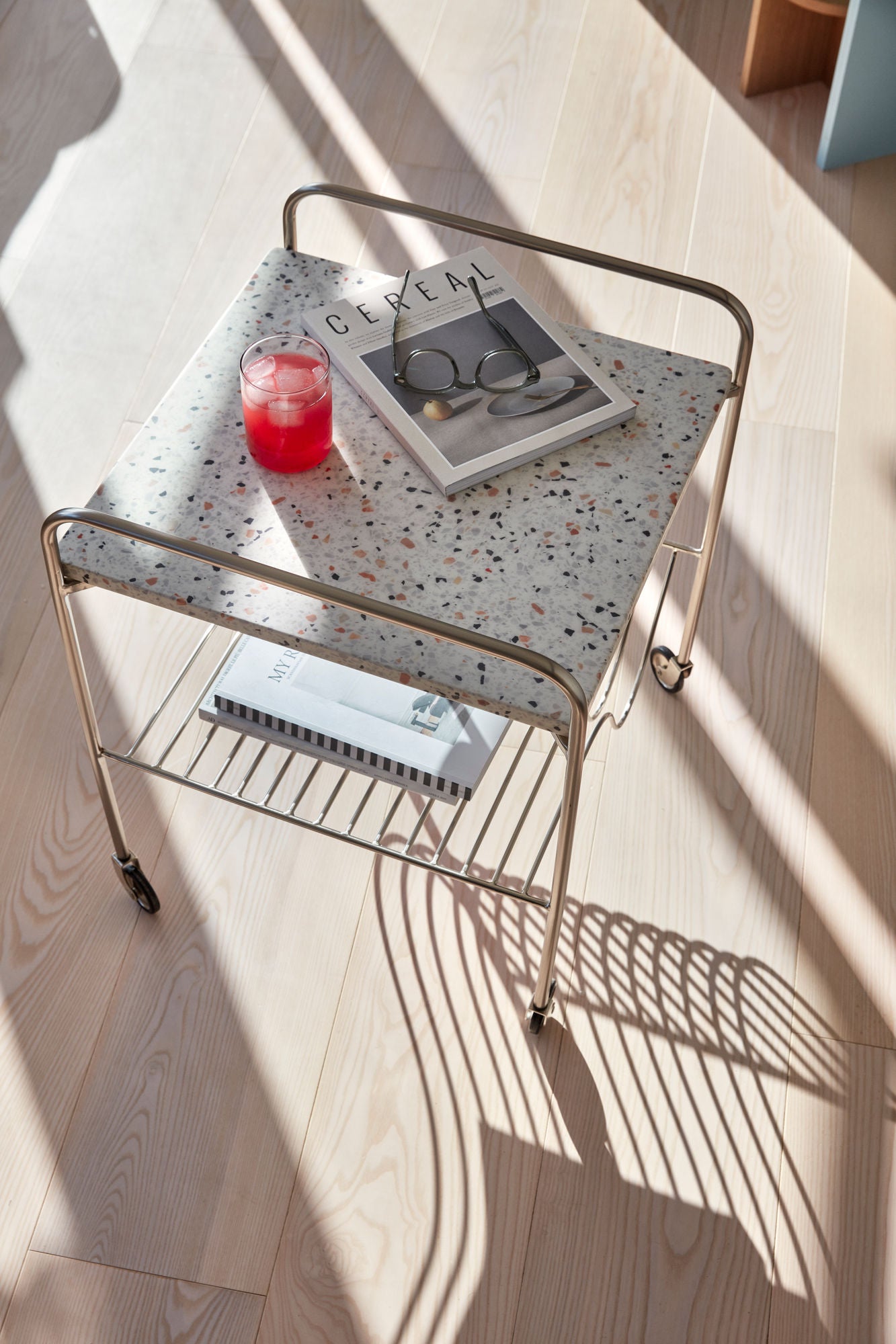 Wave Servierwagen Terrazzo/Nickel