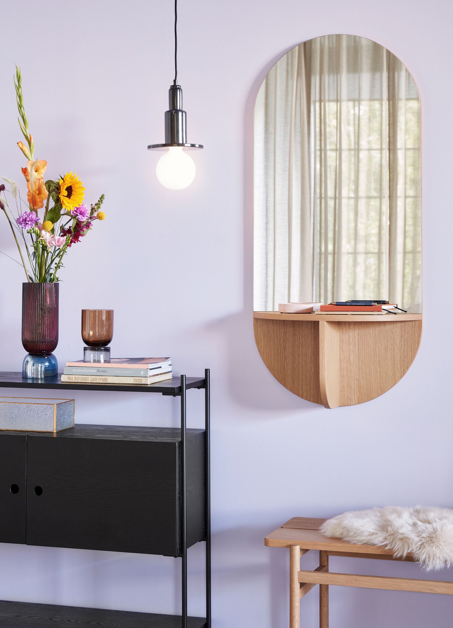 Nomad Wandspiegel Naturfarben