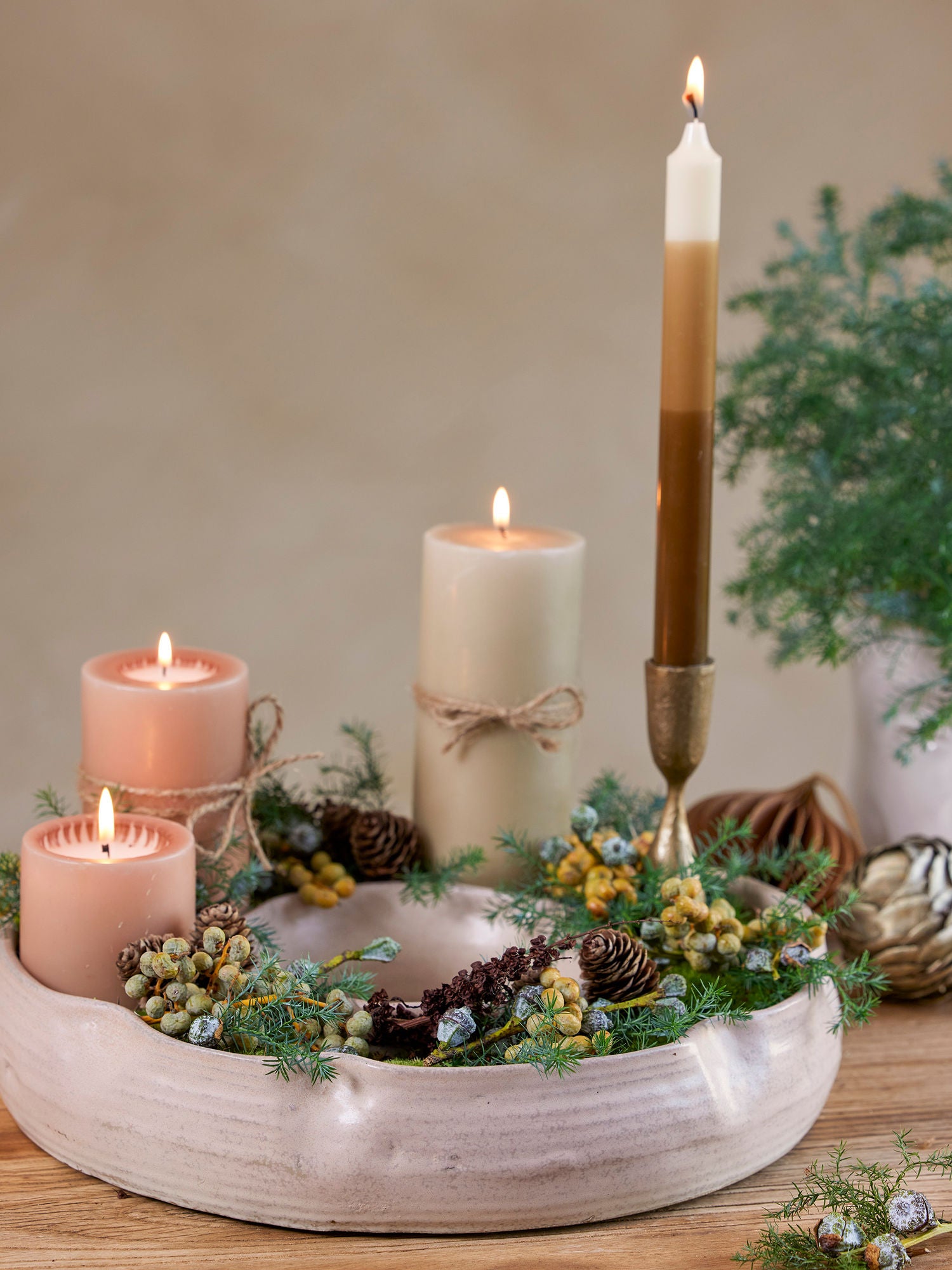 Leda Steingut Tablett Zentrale Öffnung für Stilvolle Speisenpräsentation