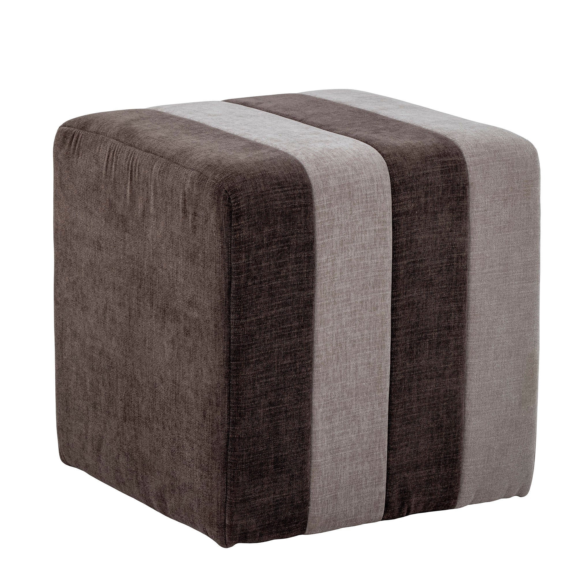 Flint Pouf Vielseitiger Hocker Oder Kleiner Tisch Braun Polyester