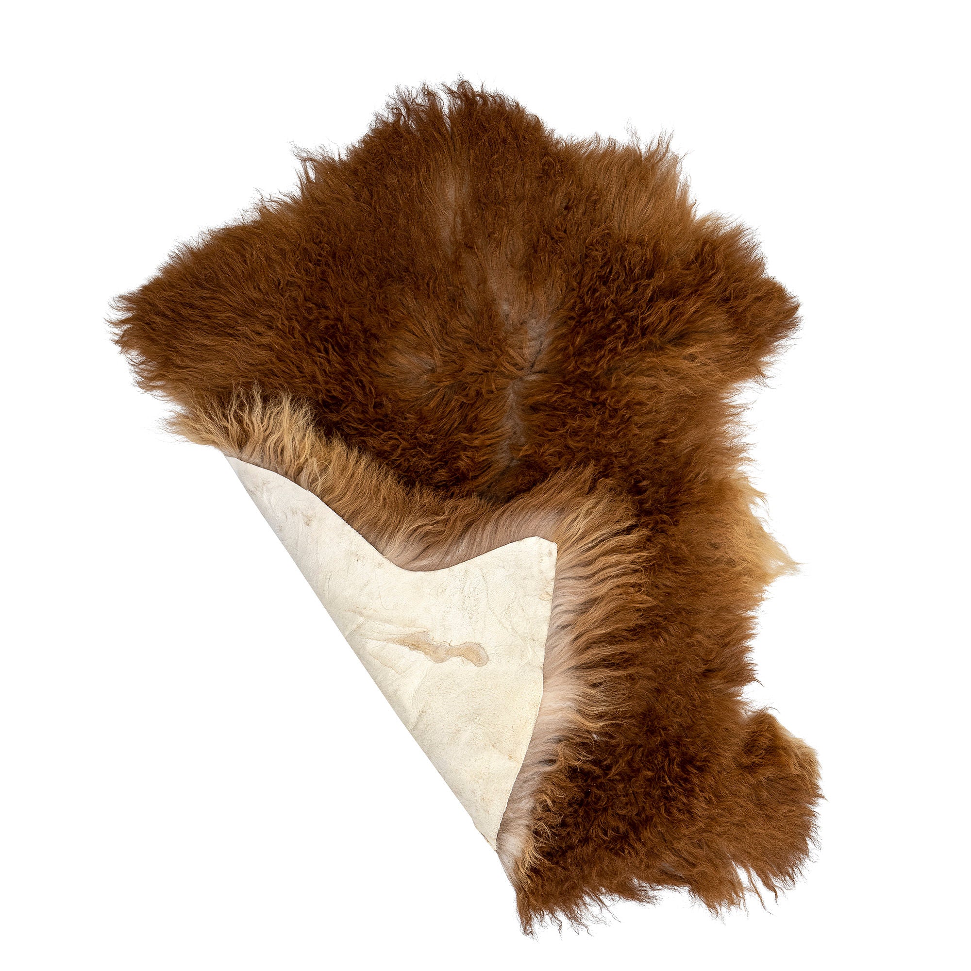Abo Leder, Braun, Lammfell