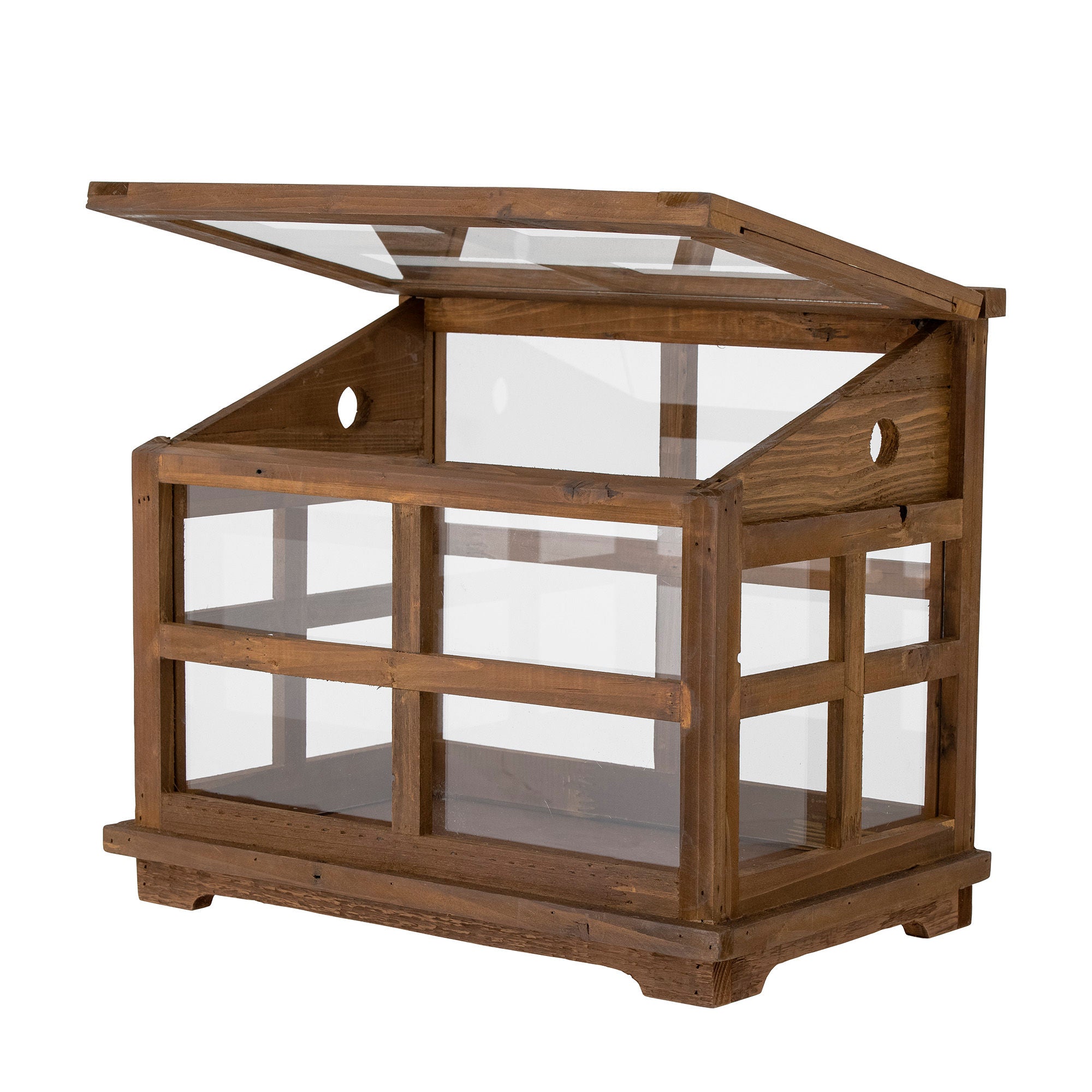 Marti Display-Kasten Elegante Glasvitrine Aus Tannenholz für Dekoration