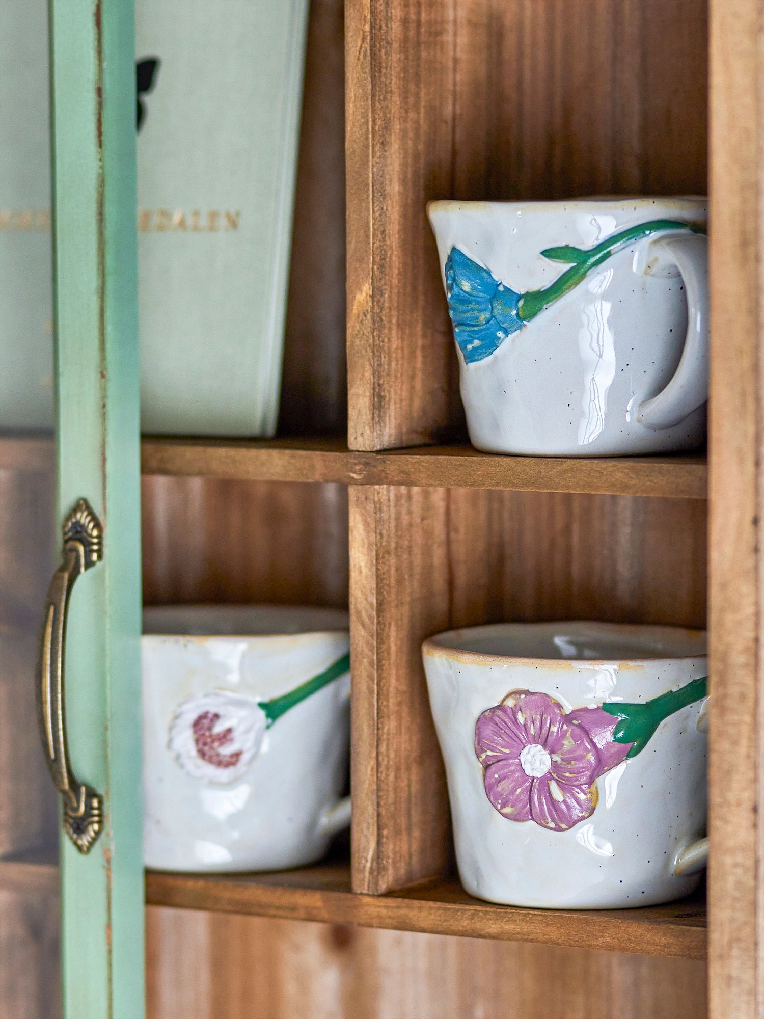 Loua Tassen – 3er Set, handbemalt, Steinzeug