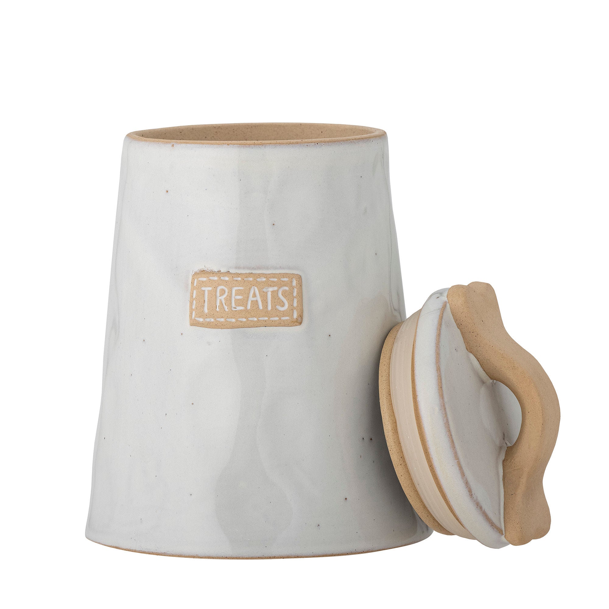 Bandit Gefäß mit Deckel, weiß, Steingut