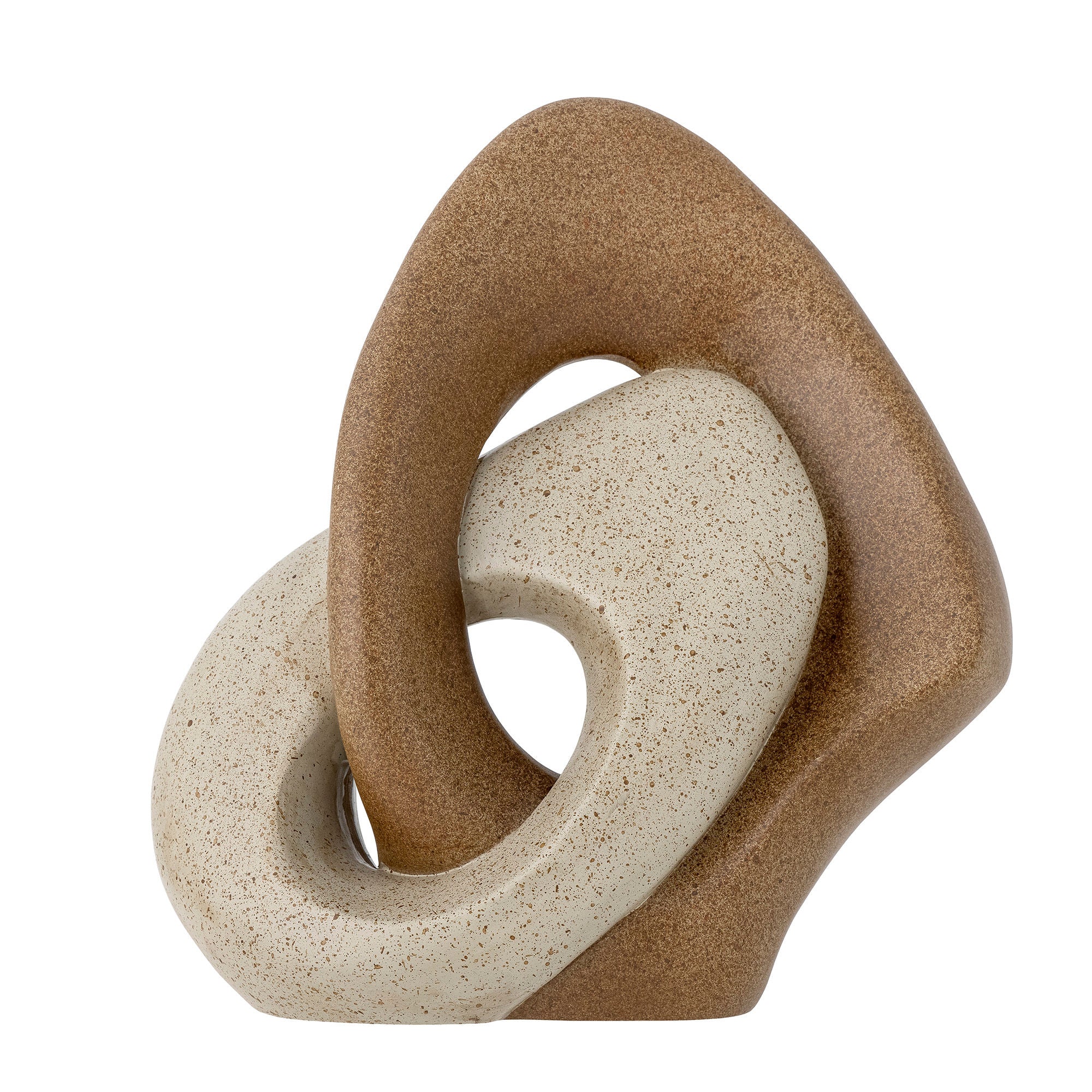 Esad Dekofigur Braun Polyresin mit Matte Oberfläche und Nordischem Design für Heimdeko