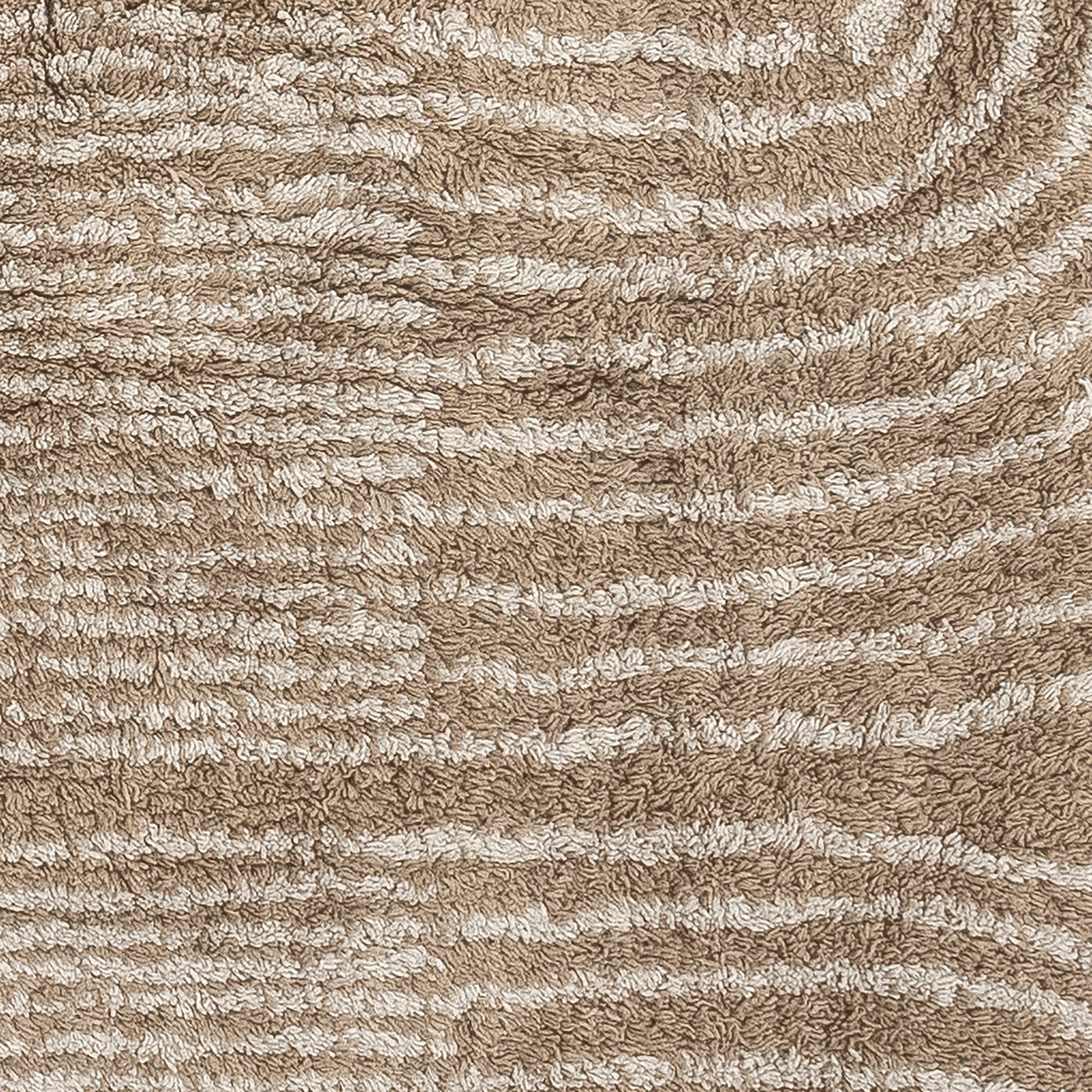 Zeynep Teppich Braun Baumwollteppich Weiche Textur mit Flormuster und Fransen