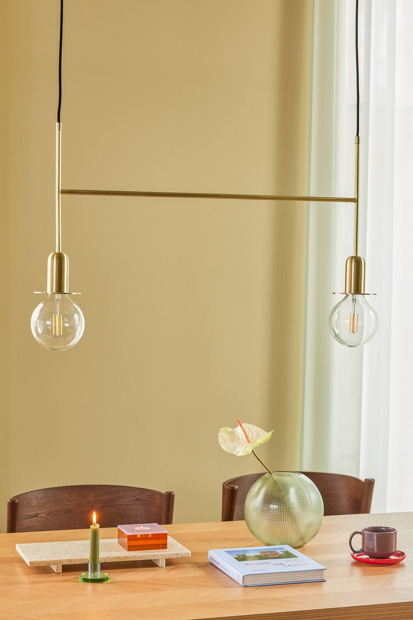 Twice Hängelampe Messingfarben