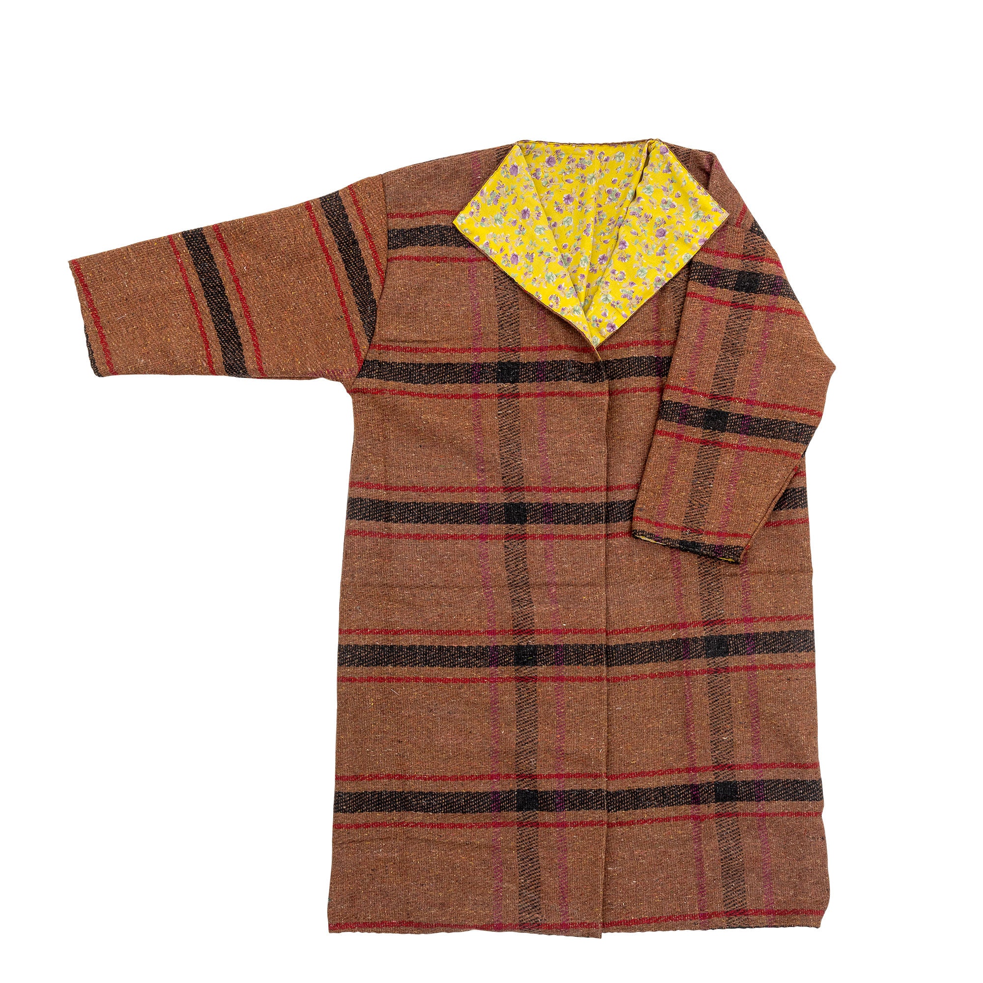 Rieti Kimono, Braun, Upcycled